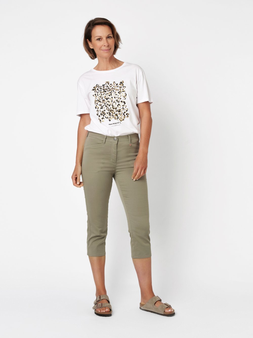 Schmale 3/4-Hose | Style »Meine beste Freundin« khaki