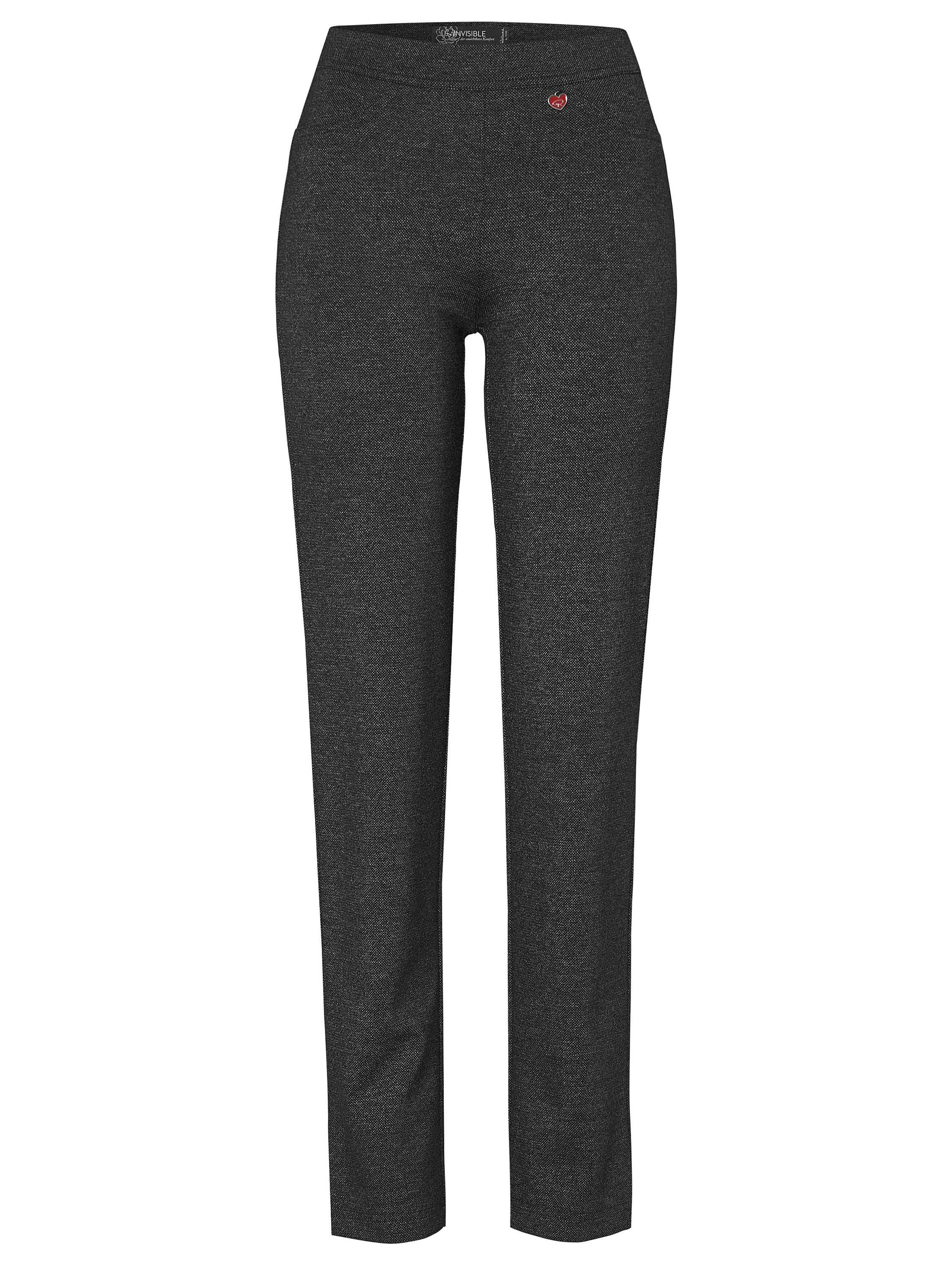 Damenhose Alice in Anthrazit, Schlupfhose in Tweed-Optik, freigestellte Produktansicht