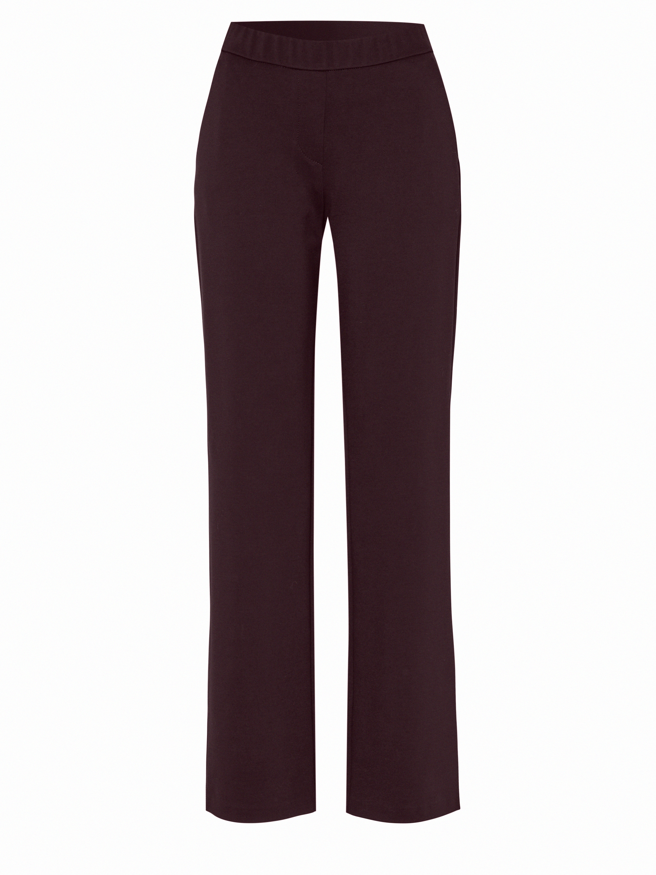Womens trousers Jenny Wide in Bordeaux, wide-leg jersey trousers, product view