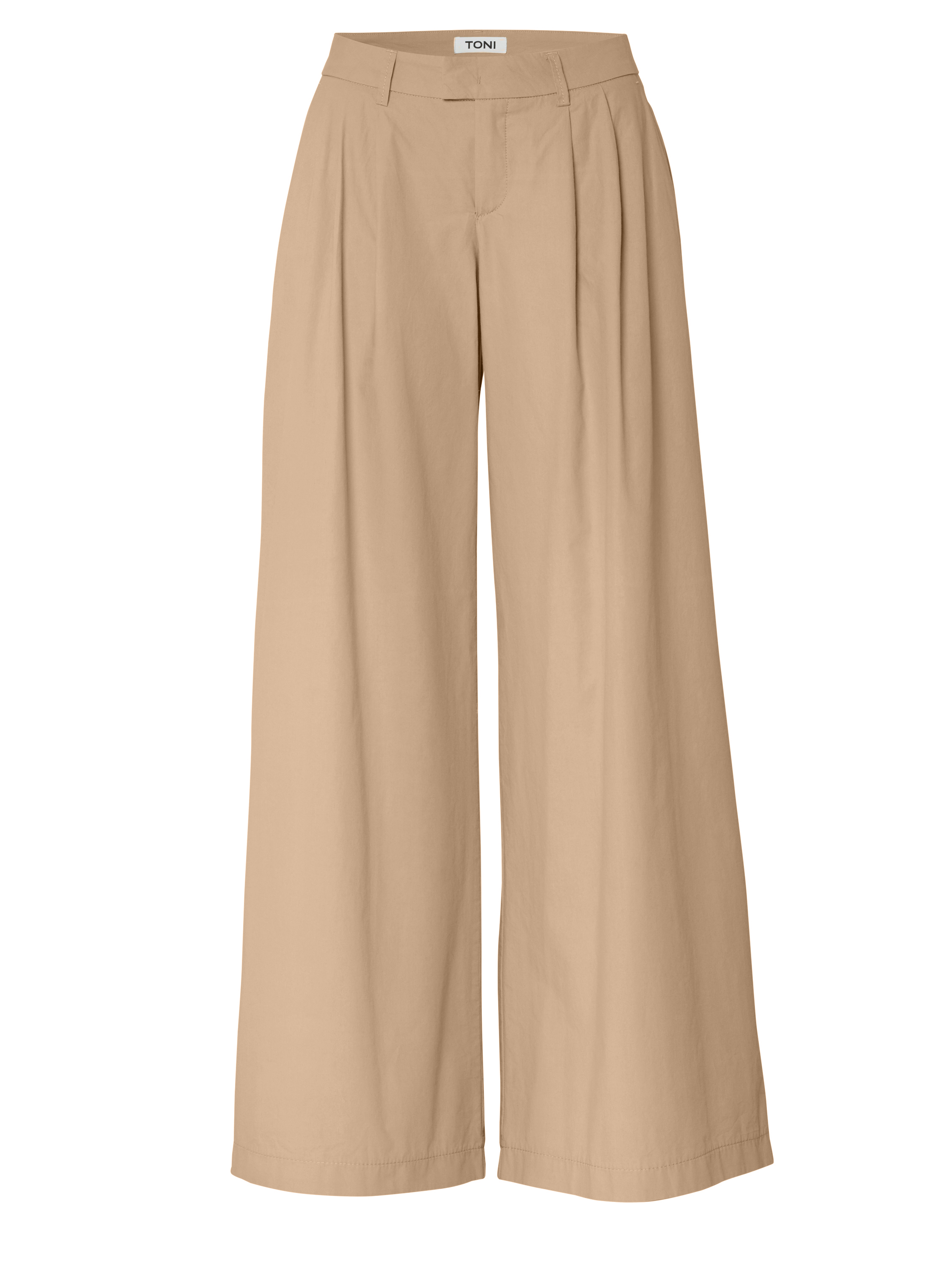 Womens trousers Elli Wide in beige, wide-leg pants with pleats, product view