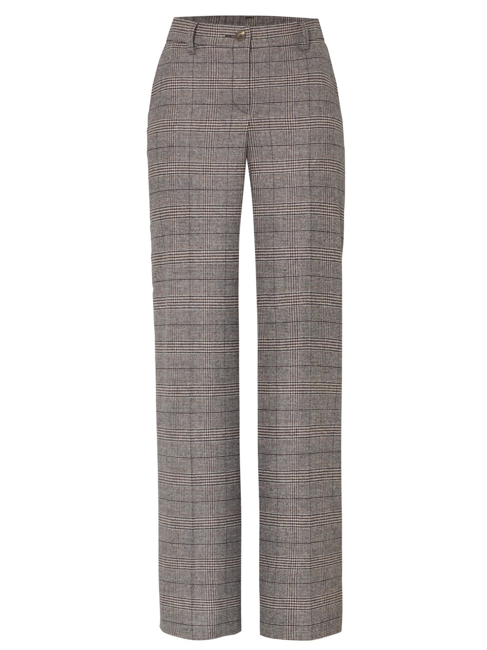 Wide-Leg Hose mit Karomuster | Style »Luisa Palazzo« Braun