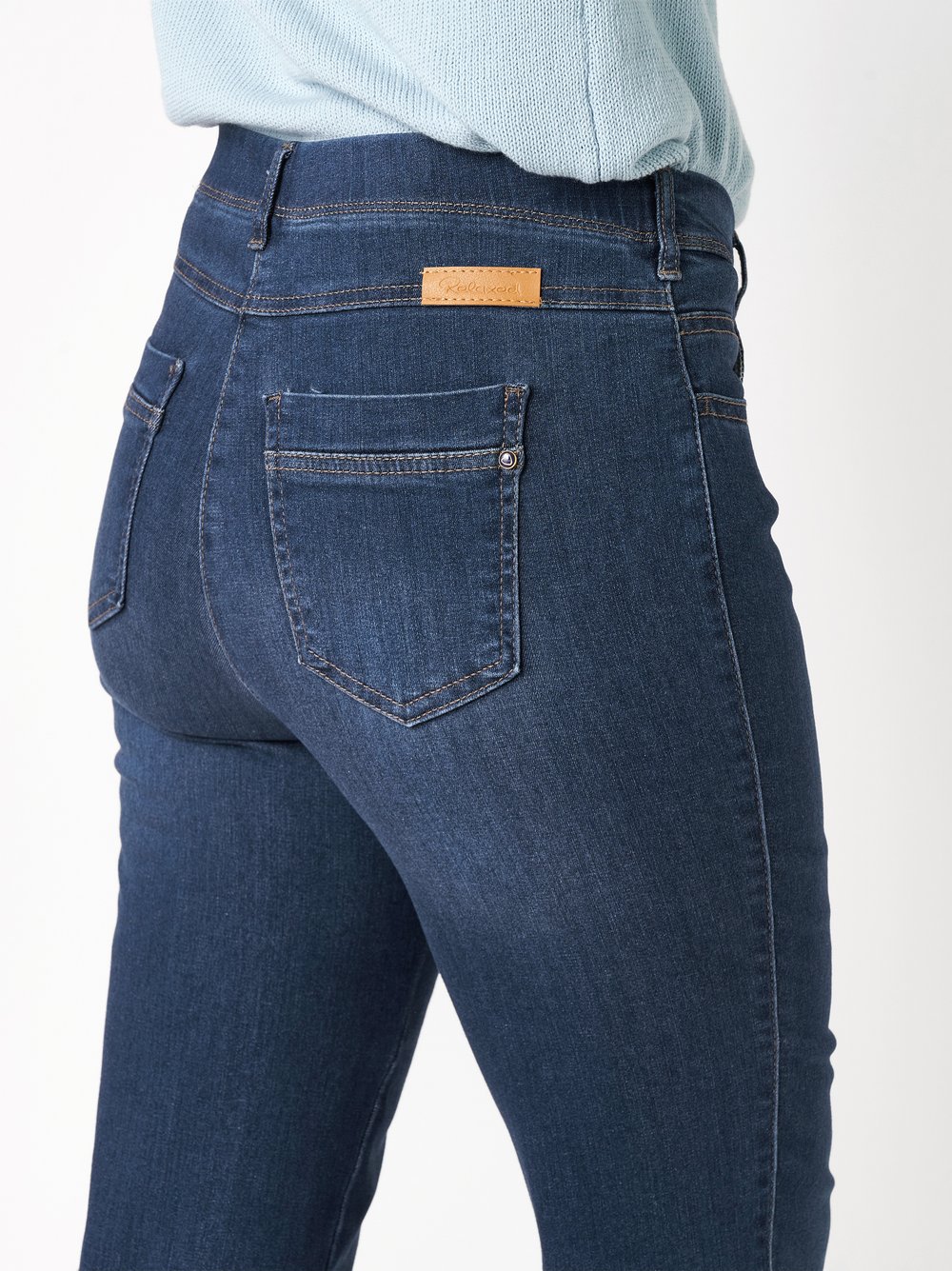 Damenjeans Meine beste Freundin Slim in blue, straight-Fit Jeans, Detailansicht