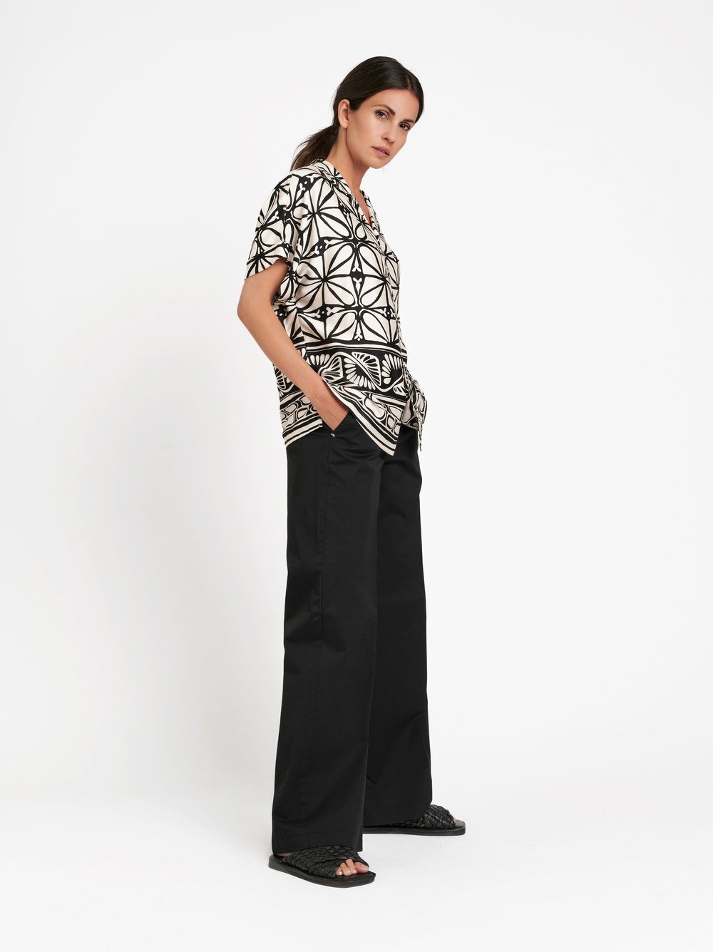 Palazzo-Hose mit Bügelfalten | Style »Luisa« black