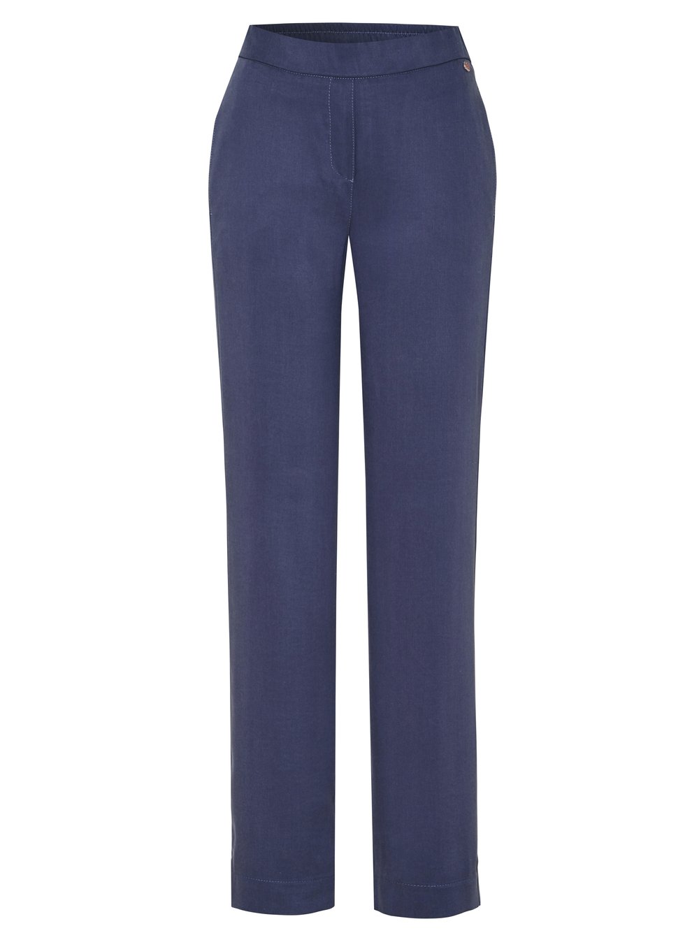 Damenhose Scarlet Wide in blue, Figurumspielende Buegelfaltenhose, freigestellte Produktansicht