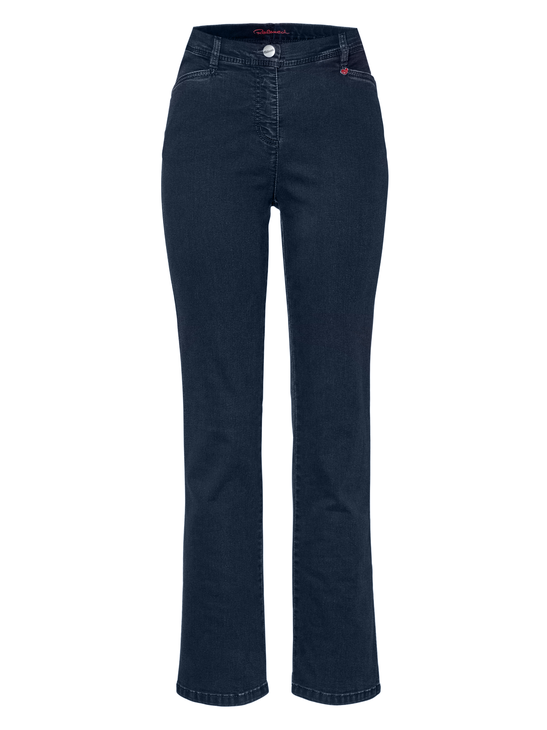 Damenhose Meine beste Freundin in Dark Blue, Modische Bootcut-Hose, freigestellte Produktansicht