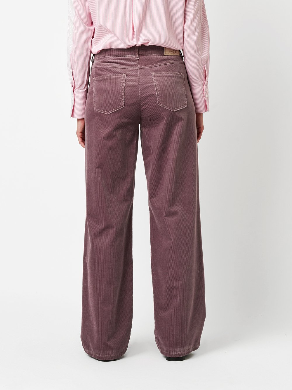 Trousers Liv mauve rear view