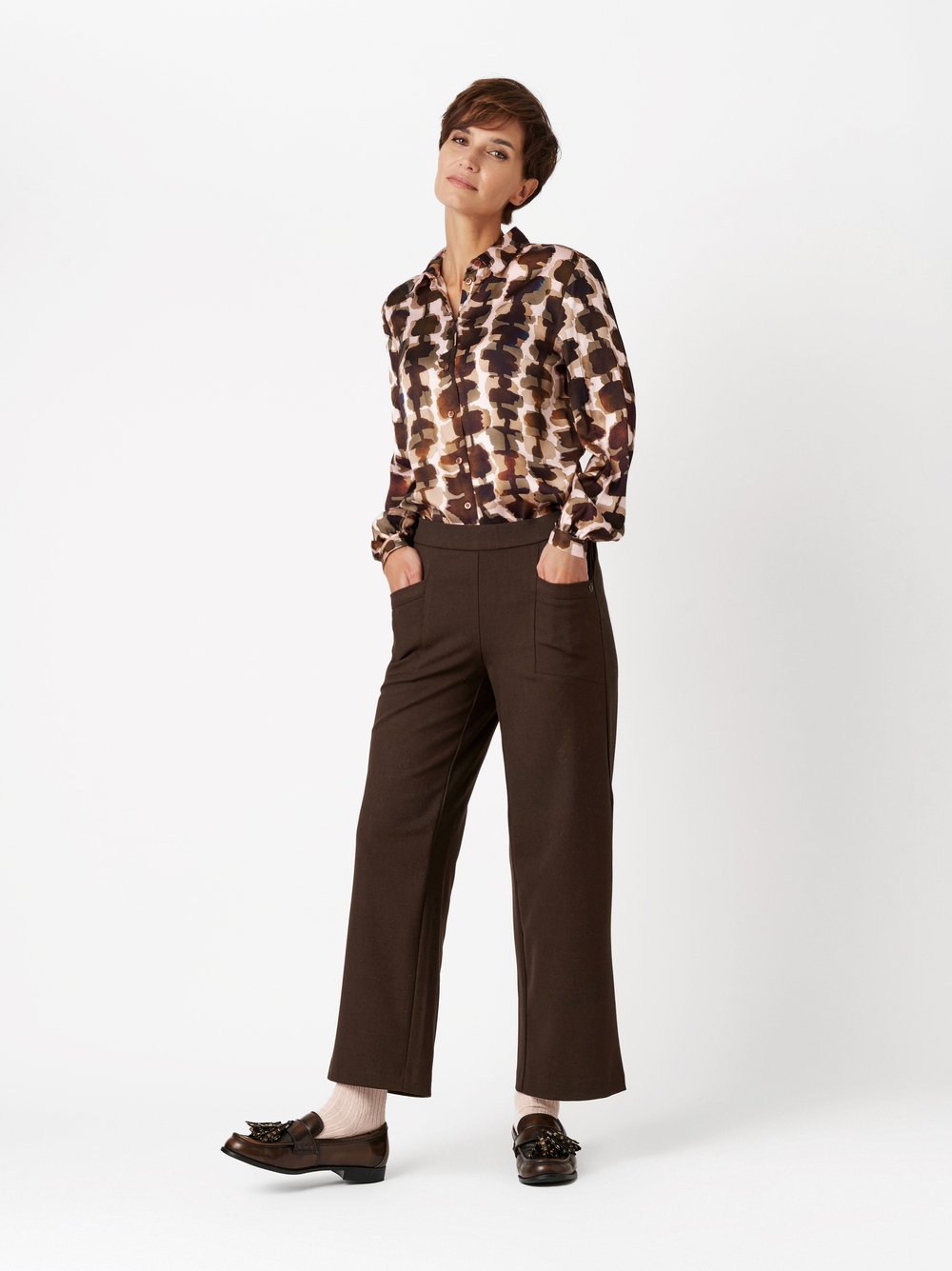 Blouse Coco multicolour rose outfit view Blouse Coco multicolour rose outfit view