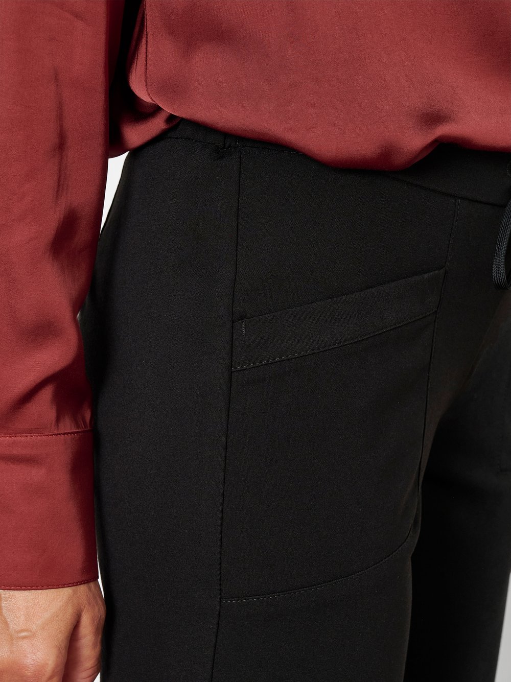 Wide-Leg Hose mit Tunnelzug | Style »Sue Wide« Schwarz