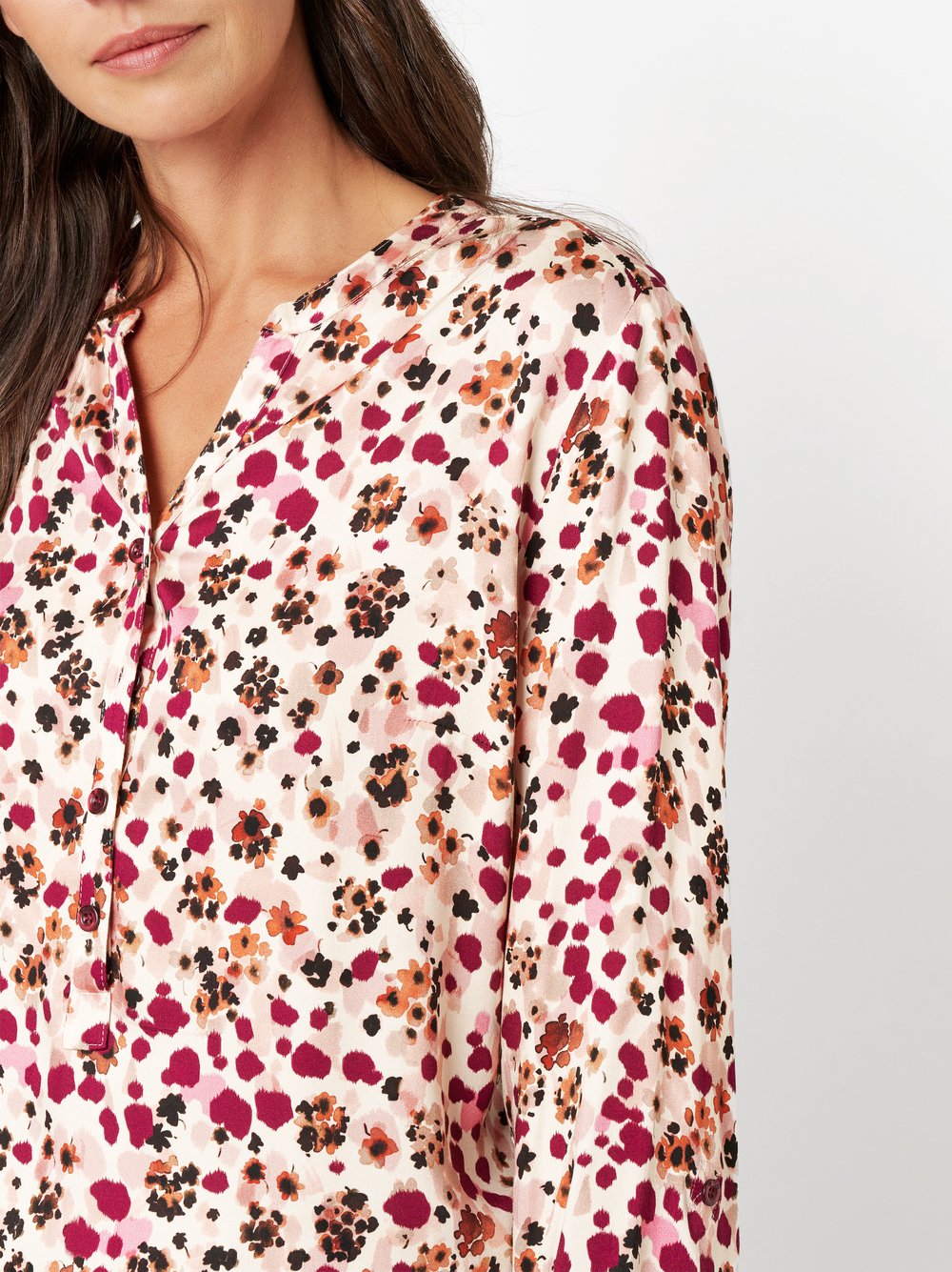 Bluse Bella multicolour rose Detailansicht