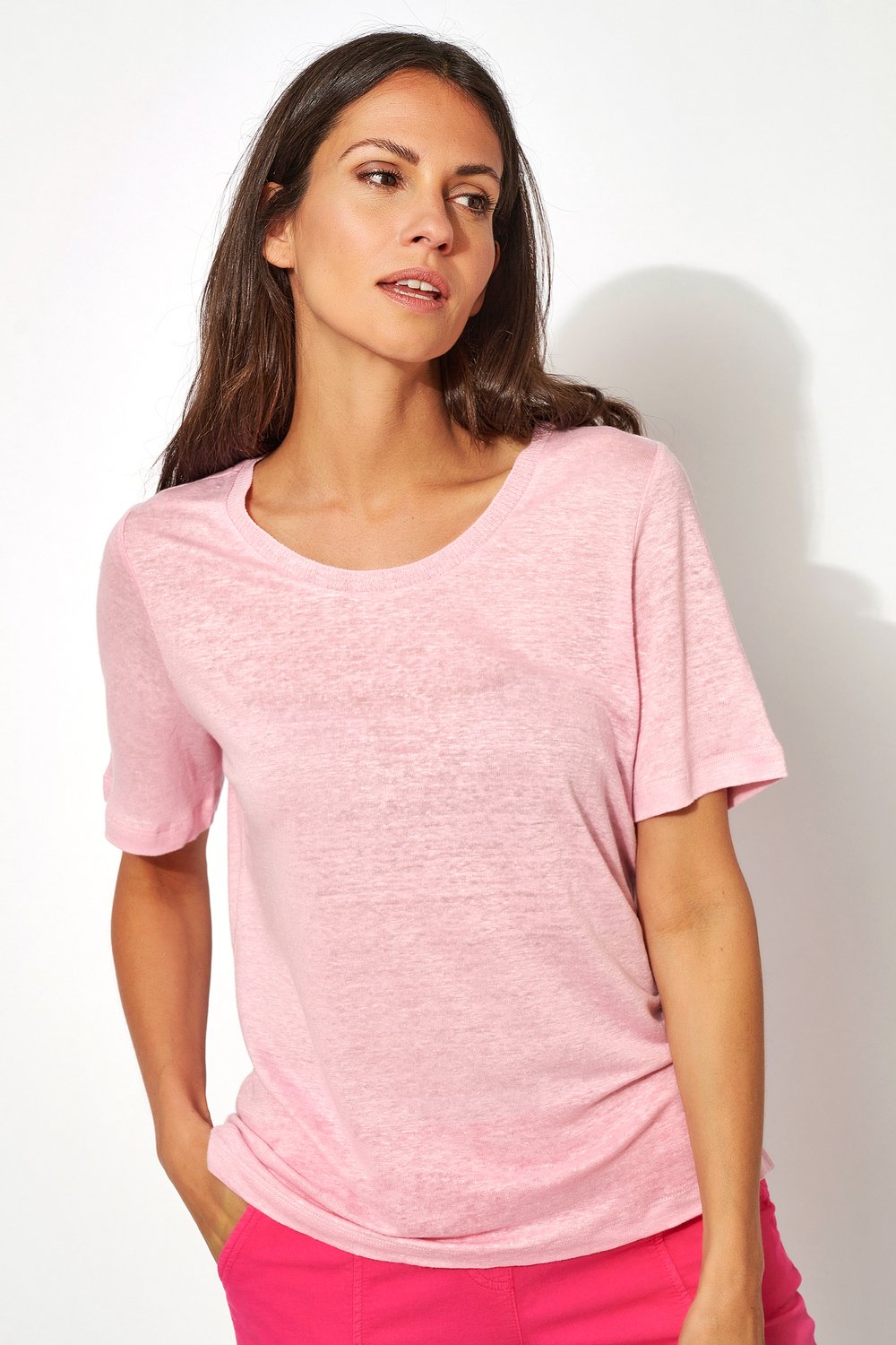 Bequemes Shirt aus Leinen | Style »Esra« soft pink