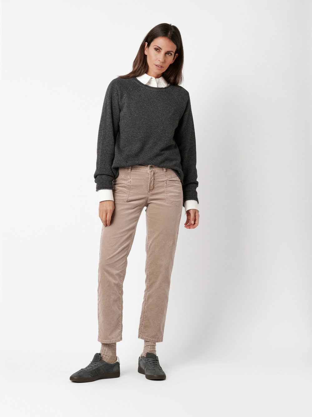 Hose Ella light brown Outfitansicht