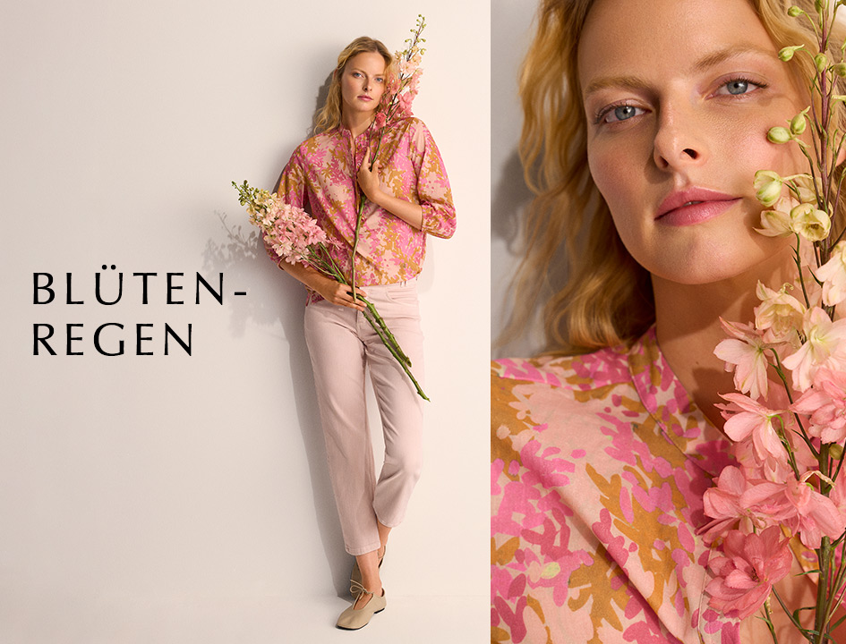 Florale Looks und leichte Styles mit Blütenmotiven – Teaser zur Aktion Blütenregen von TONI