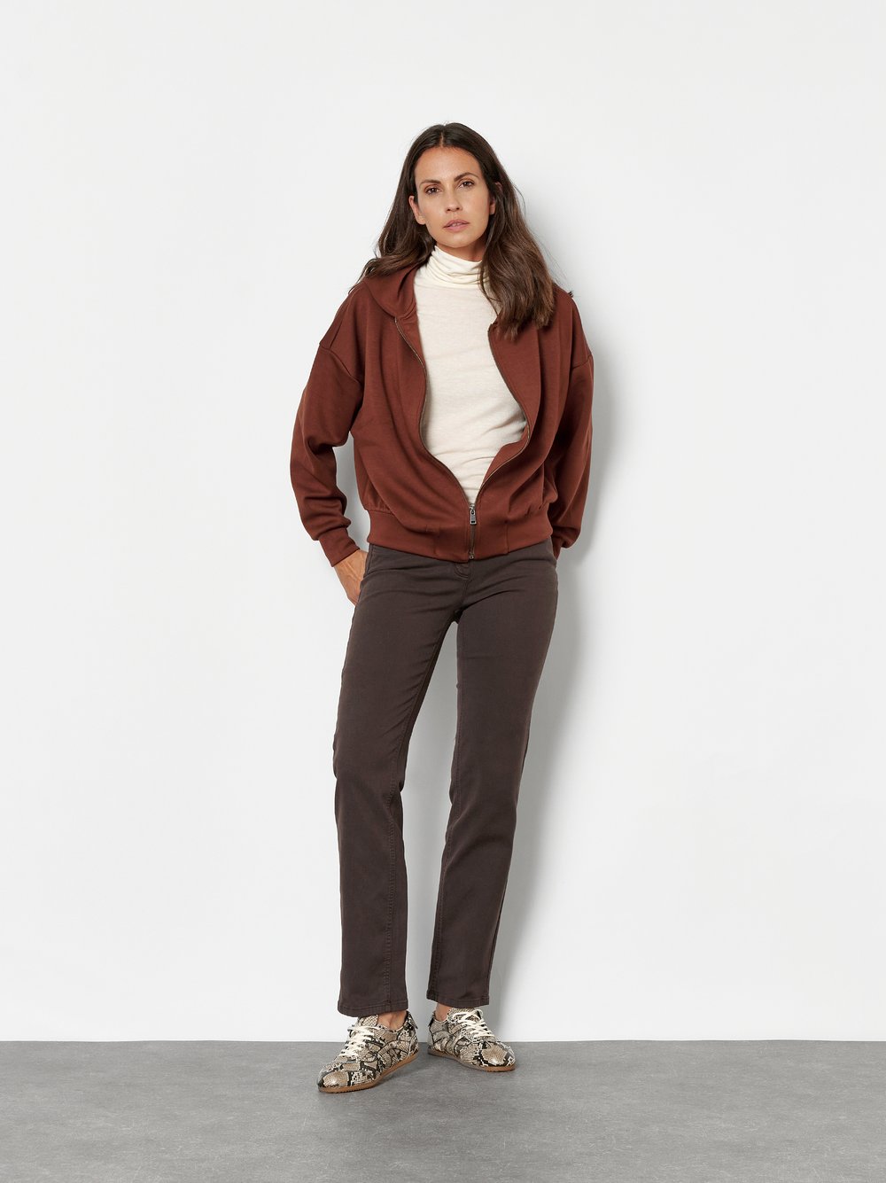 Softe Twillhose mit perfekter Passform | Style »Perfect Shape« Dunkelbraun