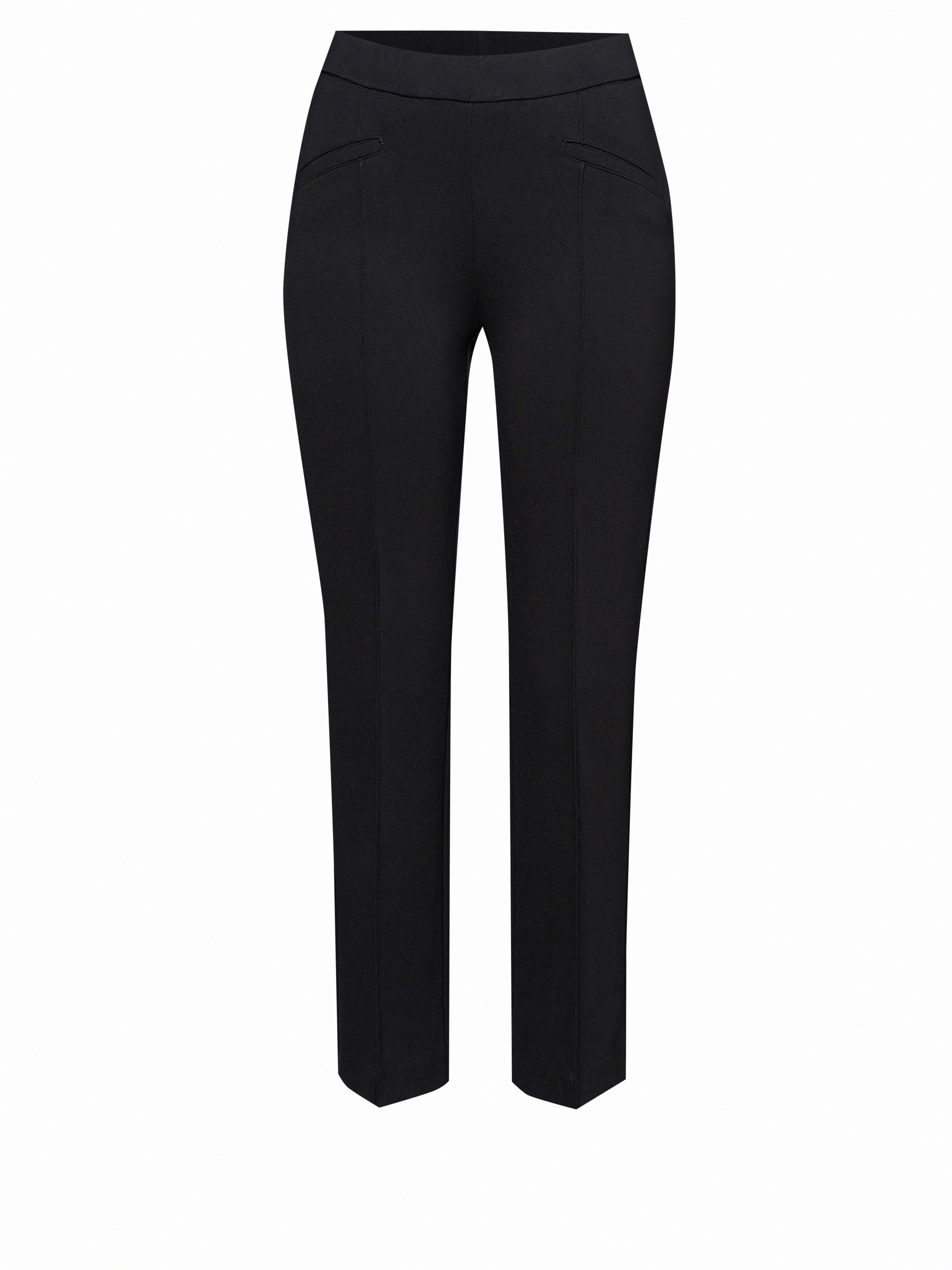 Womens trousers Jenny in Black, 7/8 flared jersey trousers, product view