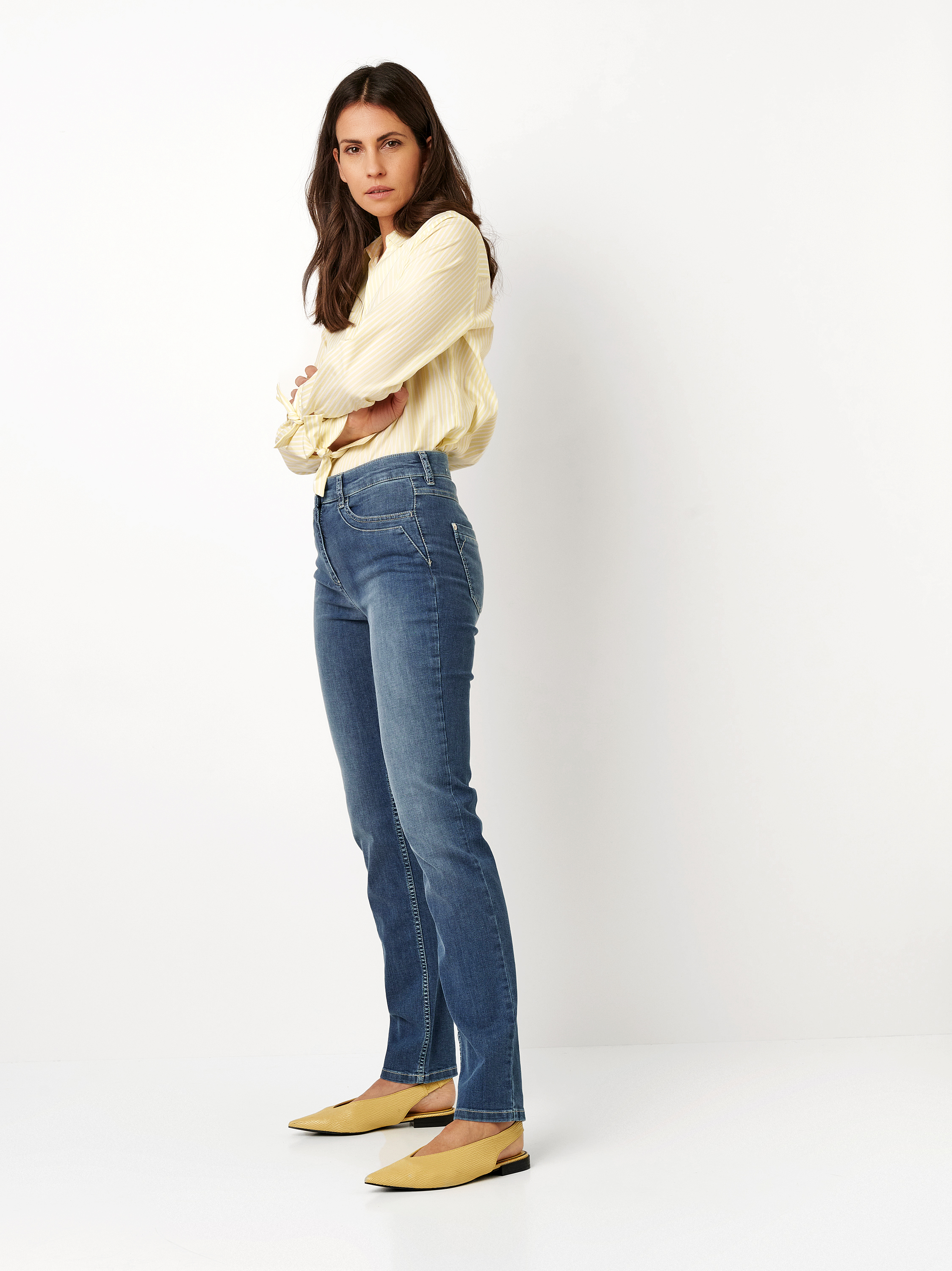 Jeans be loved mid blue Outfitansicht
