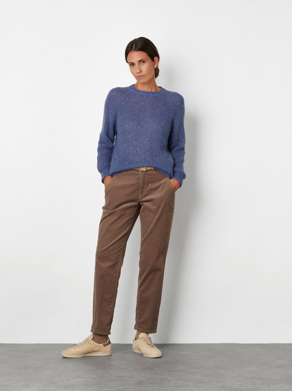 Sequin Knit Jumper | Style »Gail« Blue