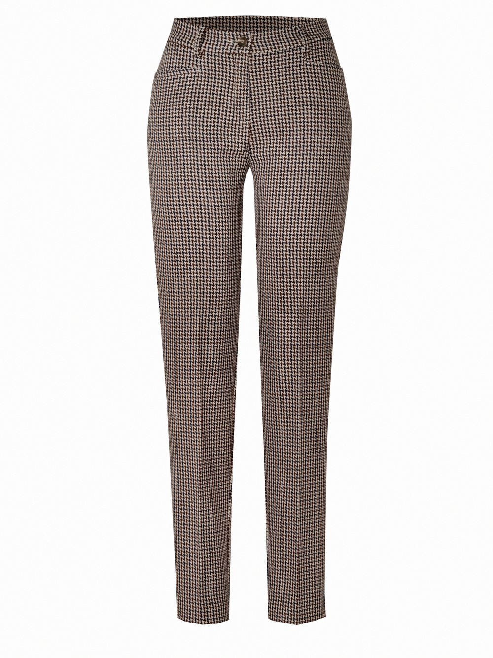 Womens trousers Jenny Smart in Camel, tailored trousers with houndstooth pattern, product view