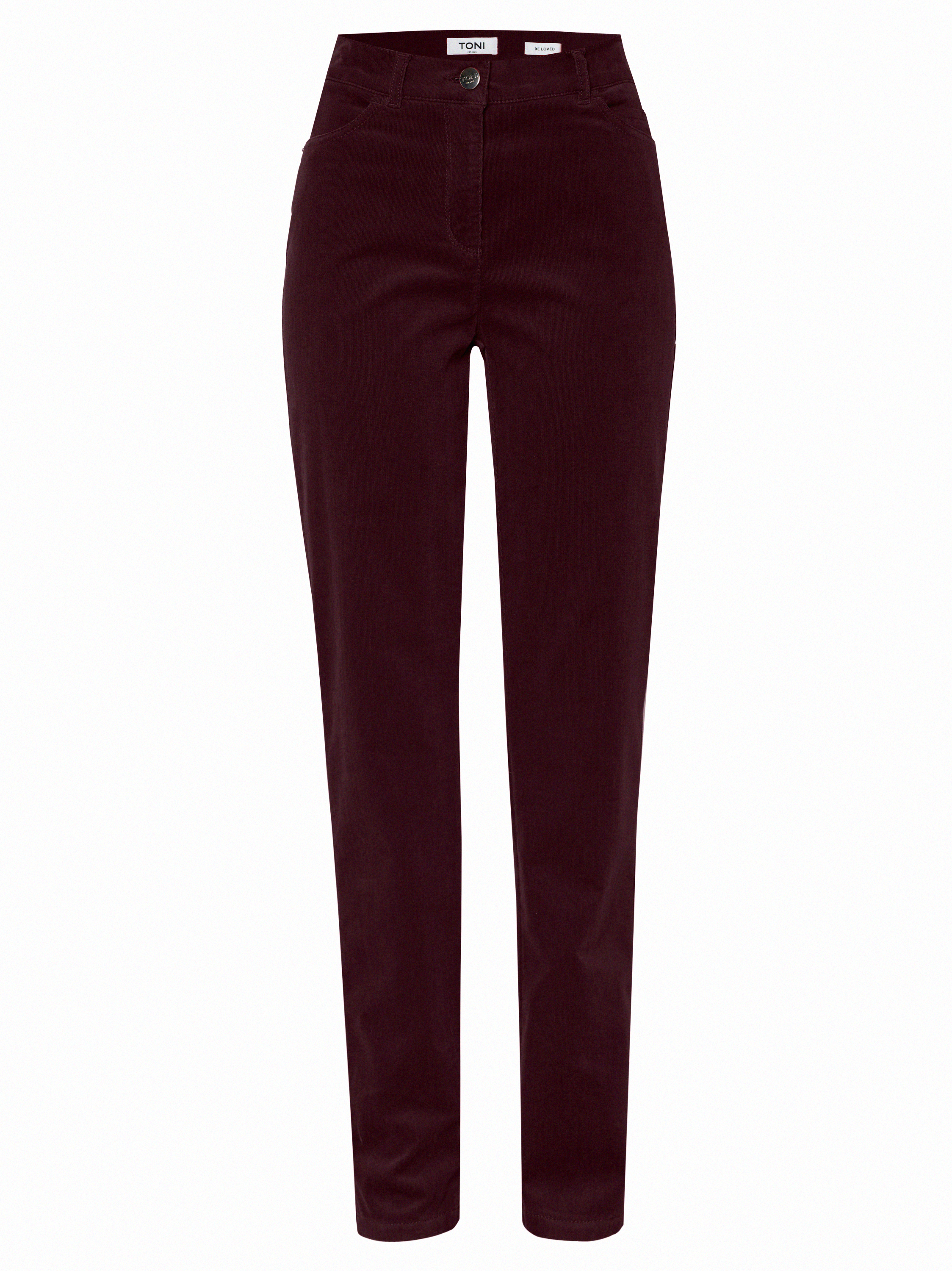 Womens trousers Be Loved in Berry, high-waist corduroy trousers, product view