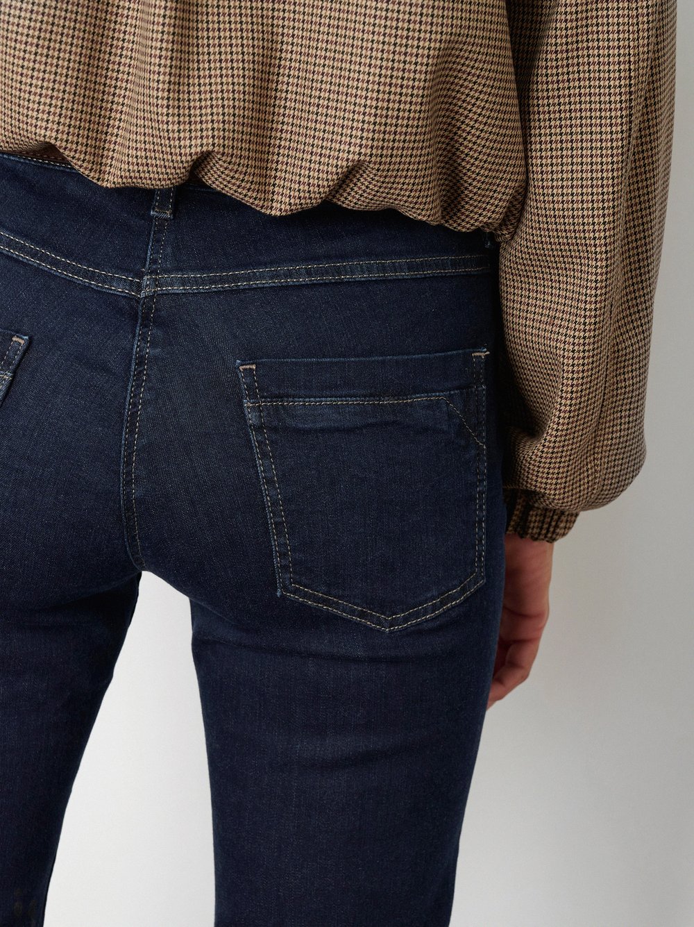 Damenjeans Be Loved in Dark Blue, slim-Fit Jeans mit hohem Bund, Detailansicht