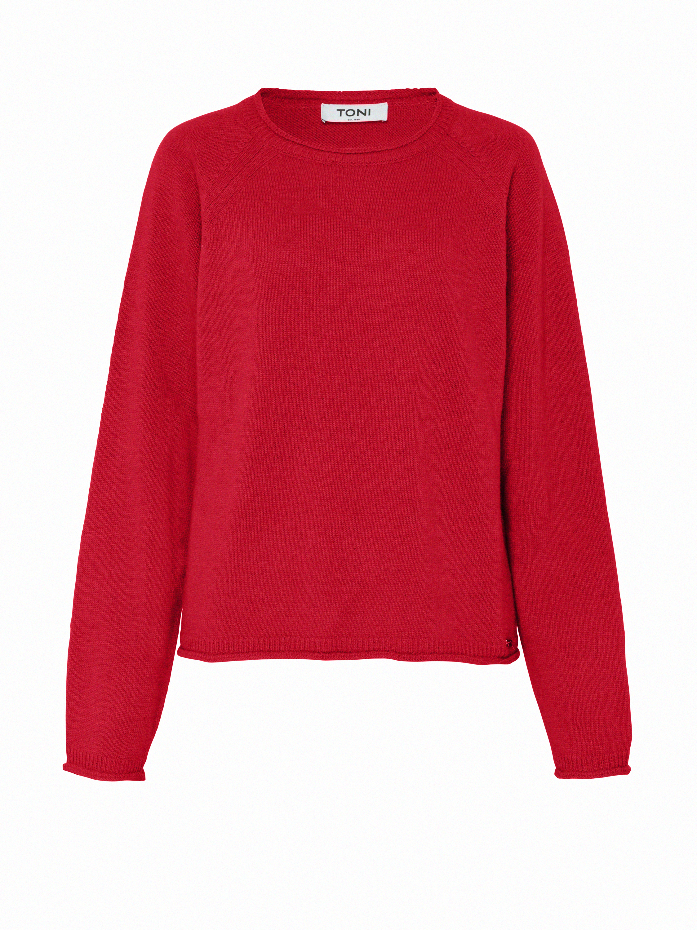 Damenpullover Gaia in Rot, Pulli aus Kaschmir-Mischung, freigestellte Produktansicht