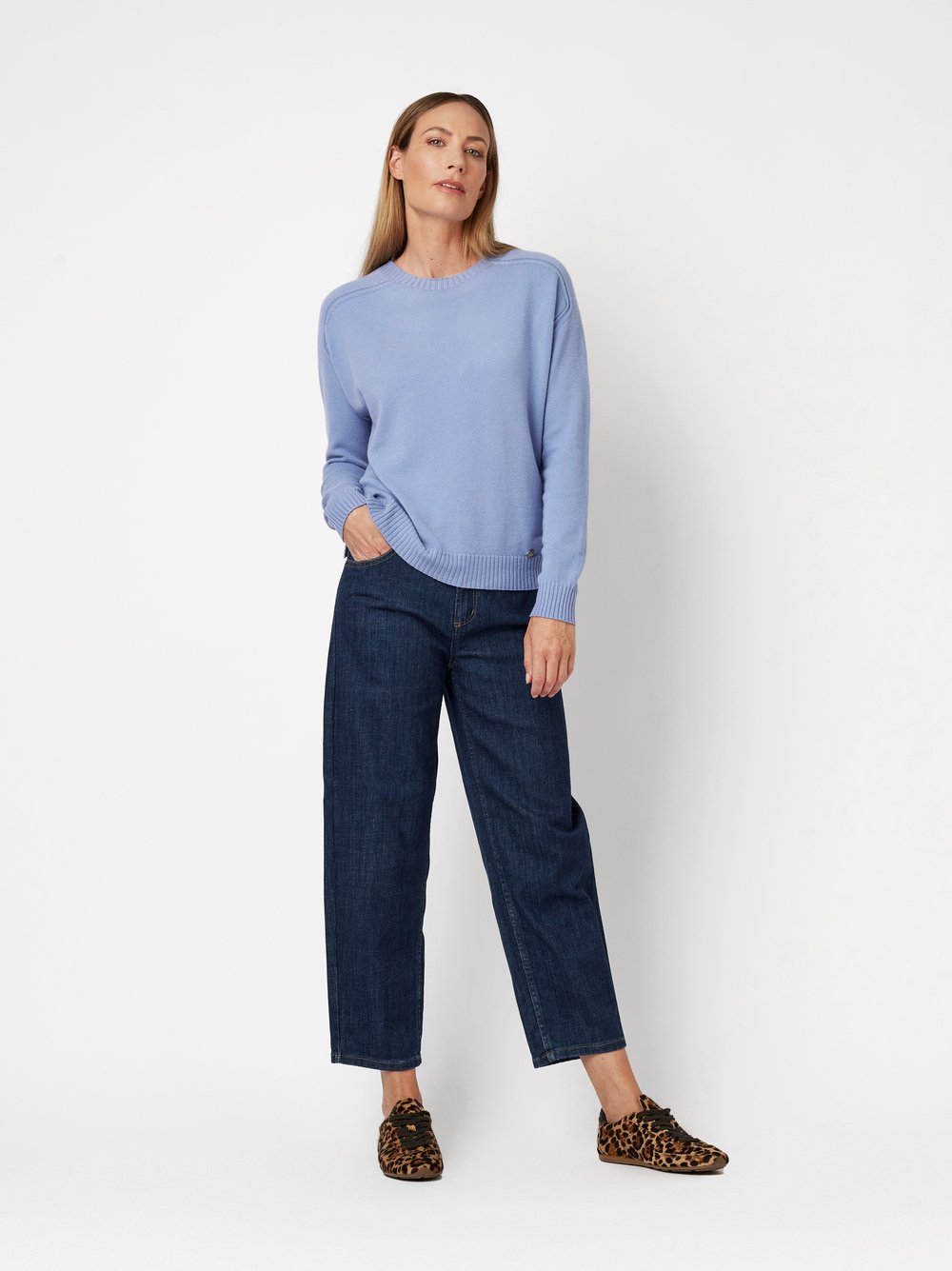 Pullover Ginette powder blue Outfitansicht Pullover Ginette powder blue Outfitansicht