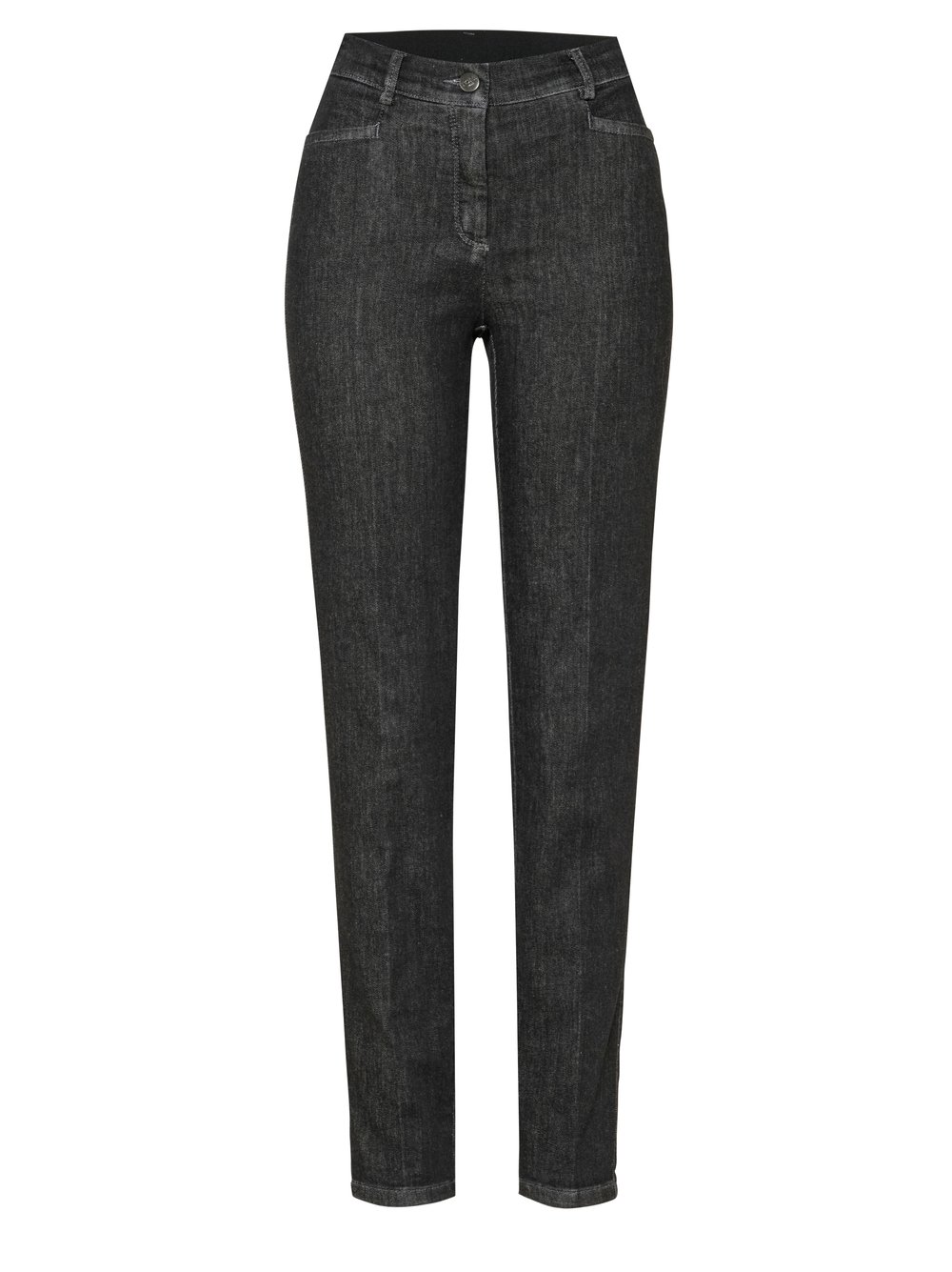 Damenjeans Jenny in Dunkelgrau, Smarte Jeans in 7/8-Laenge, freigestellte Produktansicht