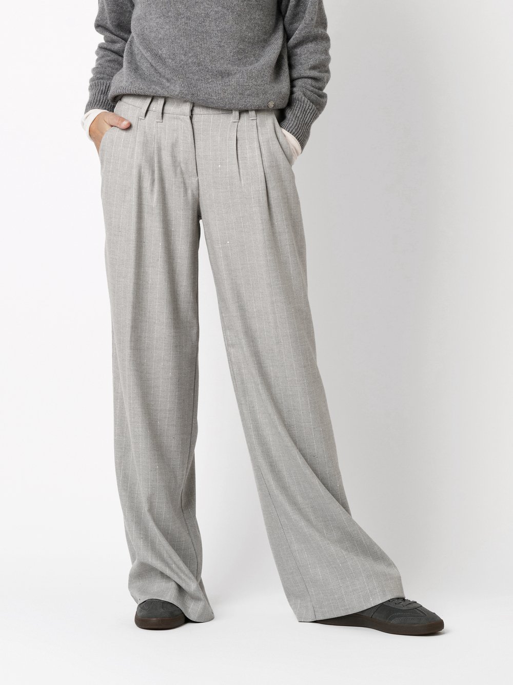 Hose Luisa light grey Vorderansicht