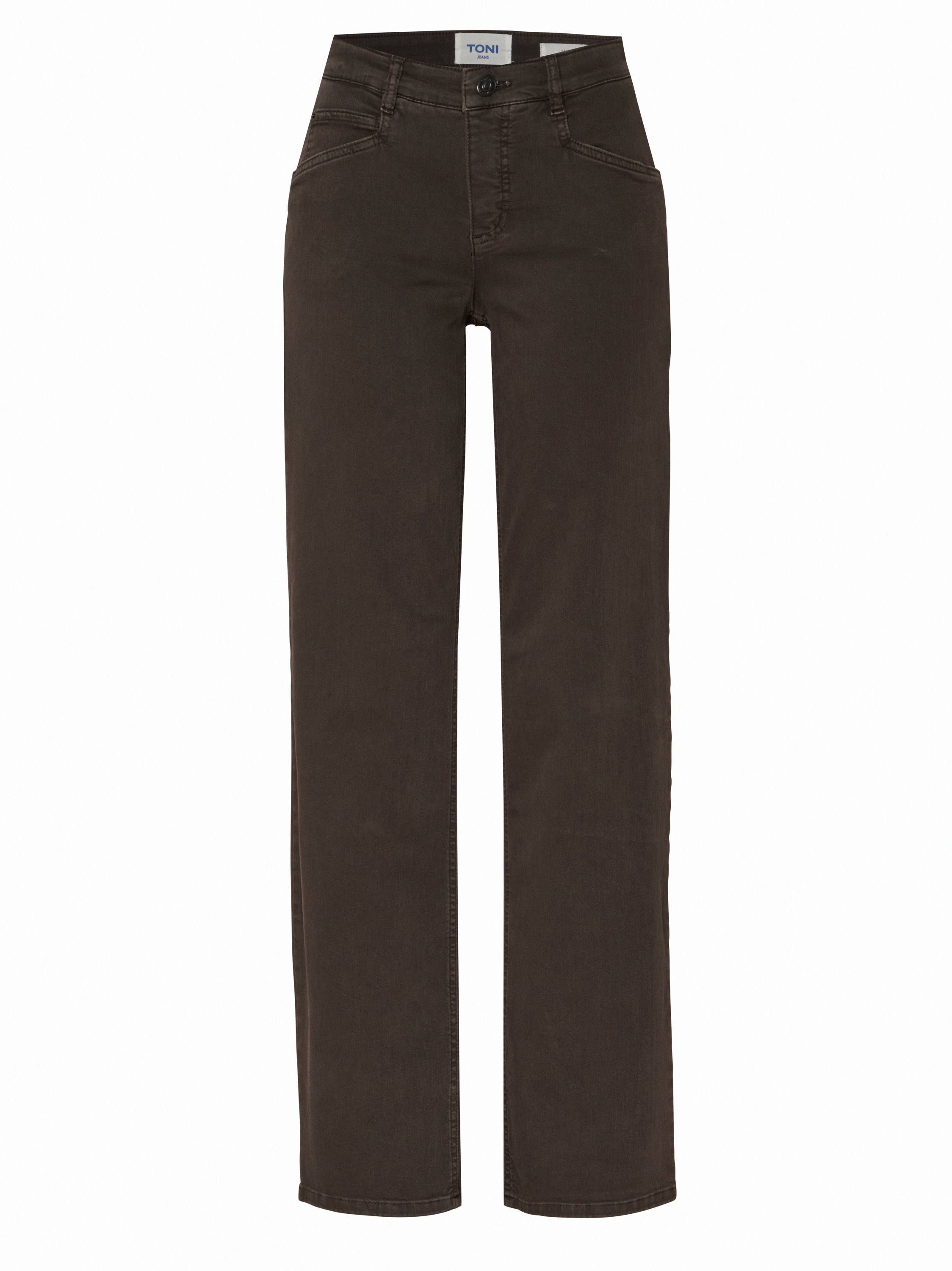Womens jeans Liv Straight in Dark Brown, straight-fit jeans, product view