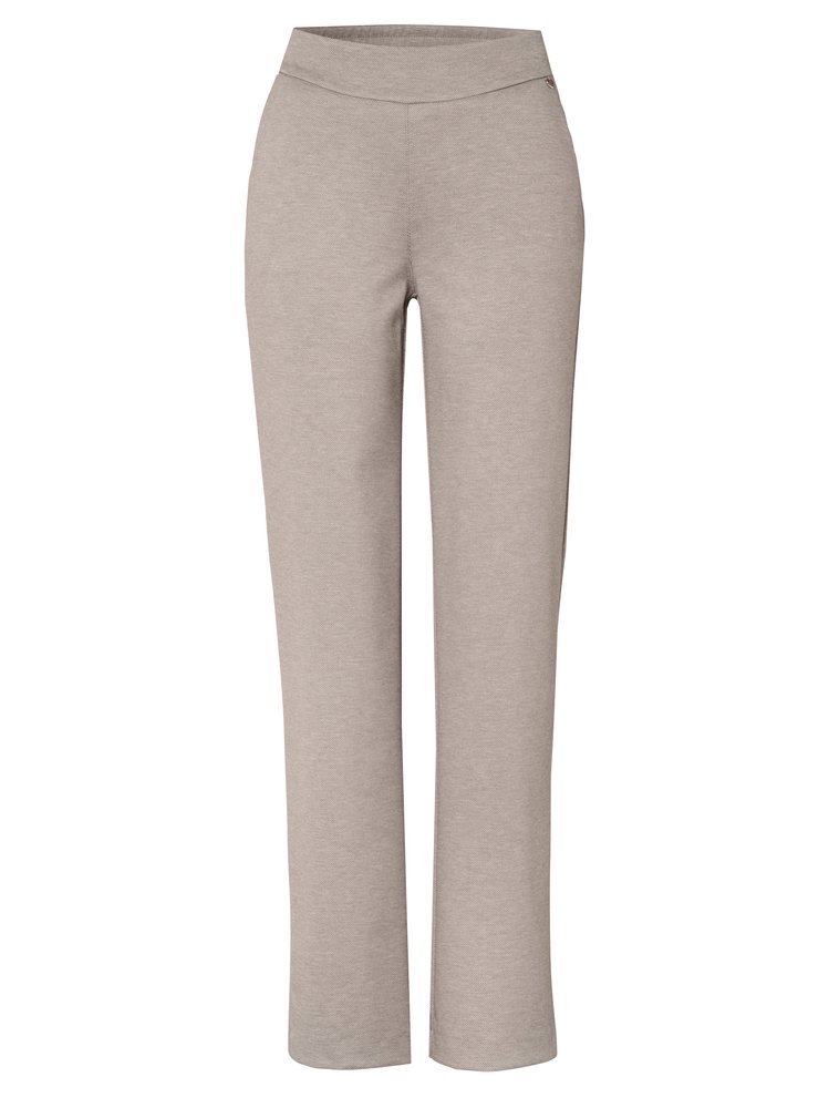 Damenhose Scarlet Wide in light brown, entspannte Jerseyhose, freigestellte Produktansicht