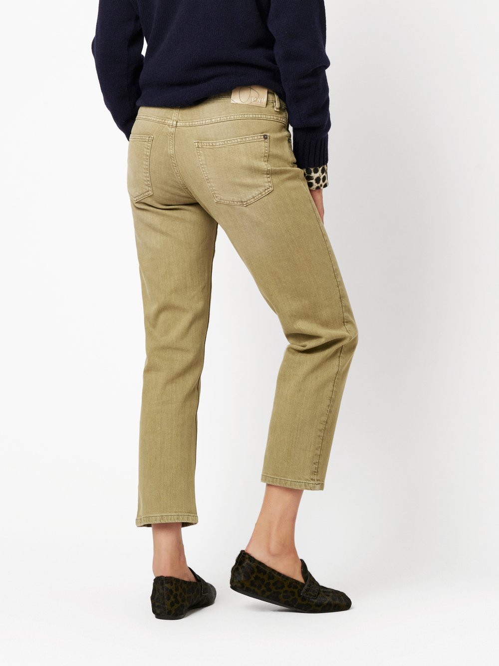 Jeans Ella khaki Rueckansicht Jeans Ella khaki Rueckansicht