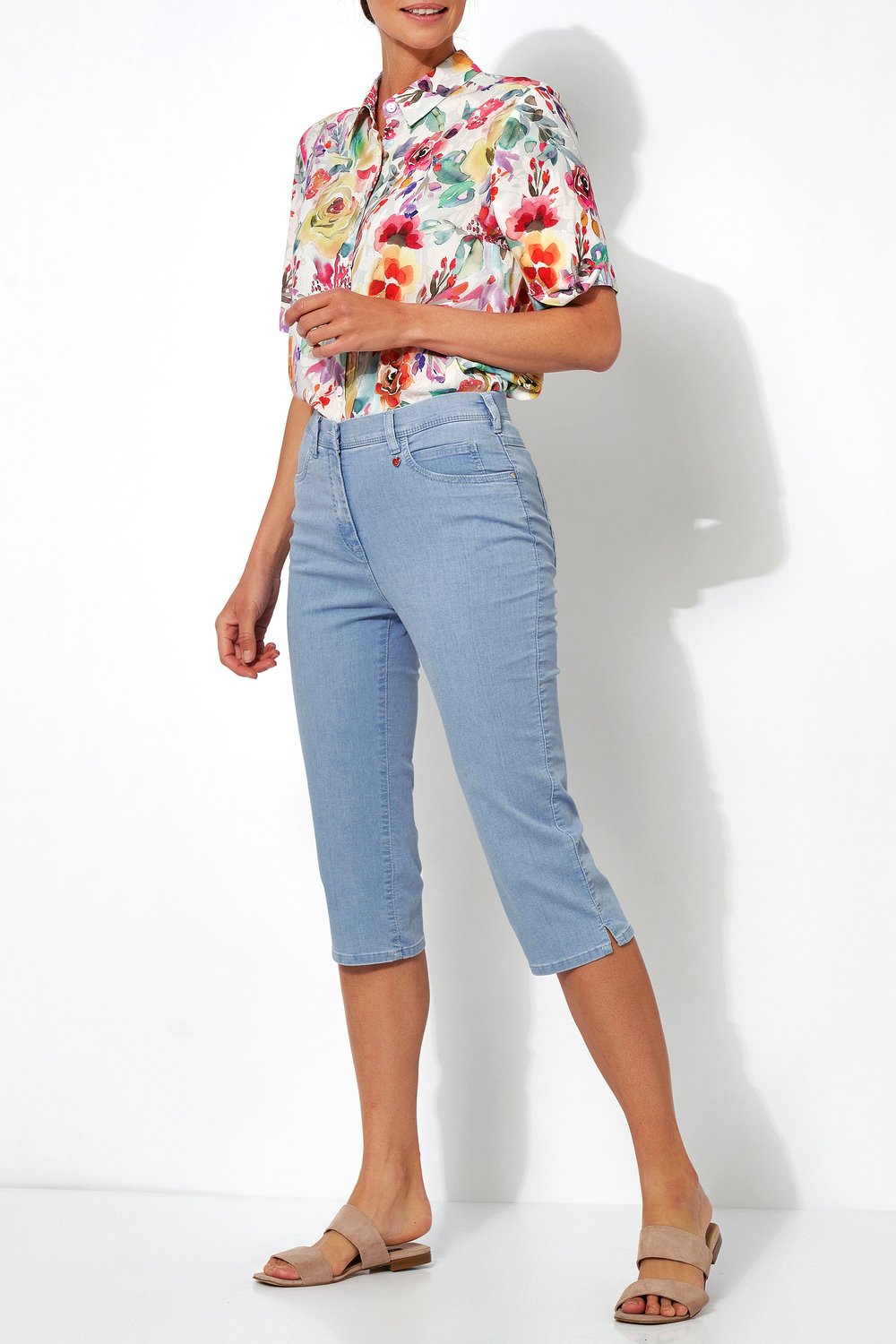 Schlanke Caprihose | Style »Meine beste Freundin« Hellblau