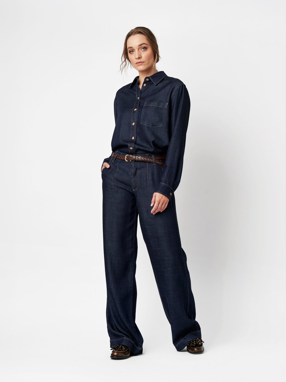 Wide Leg Jeans | Style »Liv« dark blue