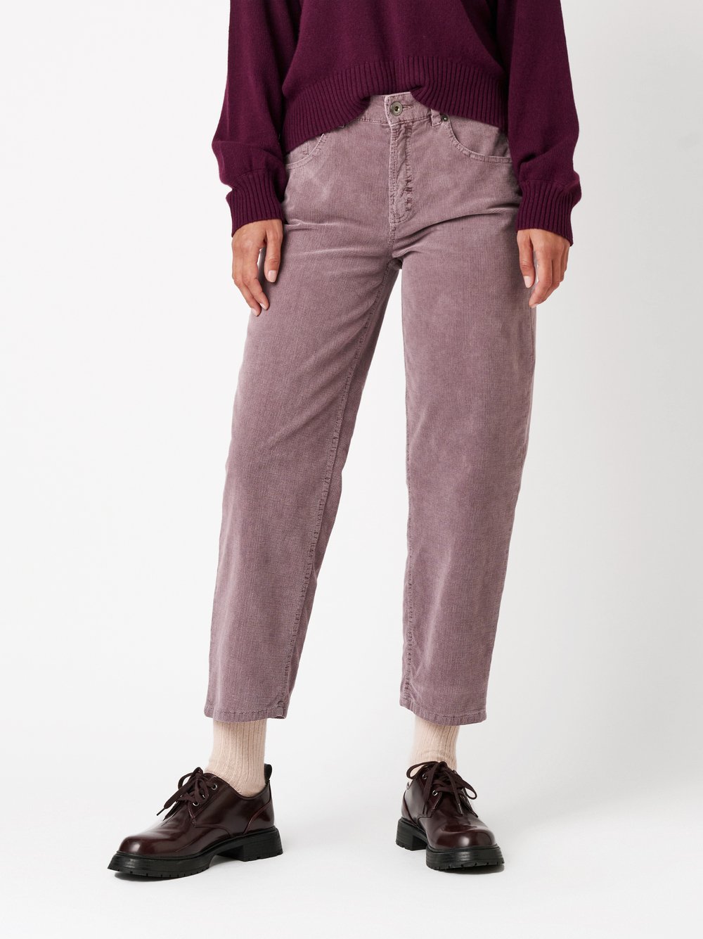 Trousers Liv mauve front view Trousers Liv mauve front view