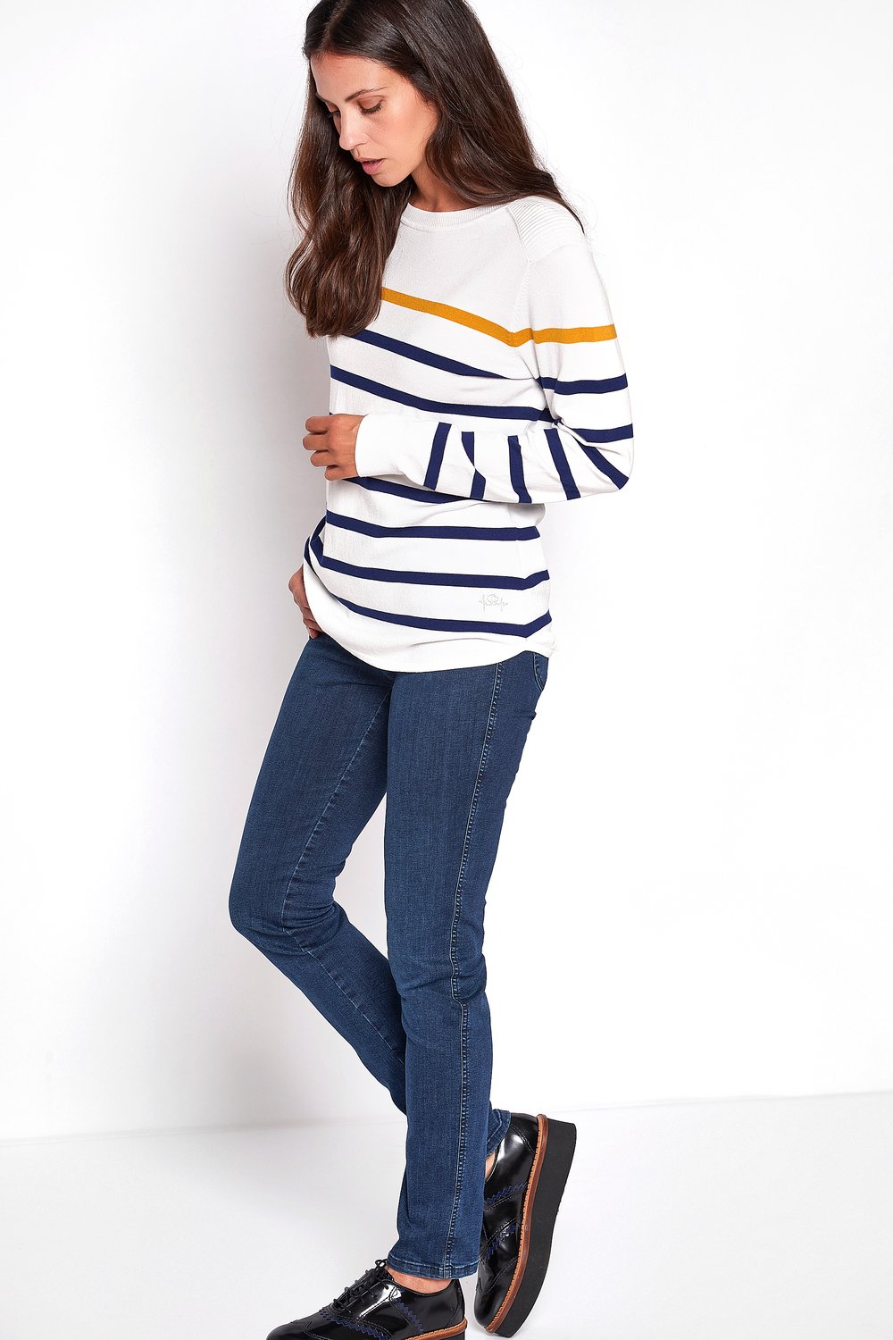 Basic-Jeans mit hohem Bund | Style »be loved« blue used