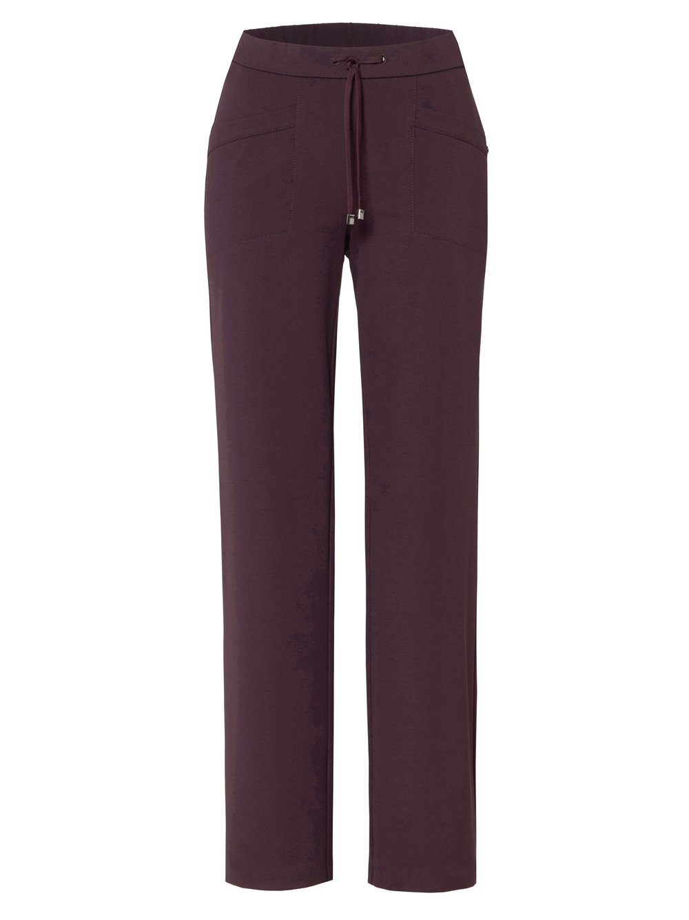Damenhose Sue Wide in Bordeaux, wide-Leg Hose mit Tunnelzug, freigestellte Produktansicht