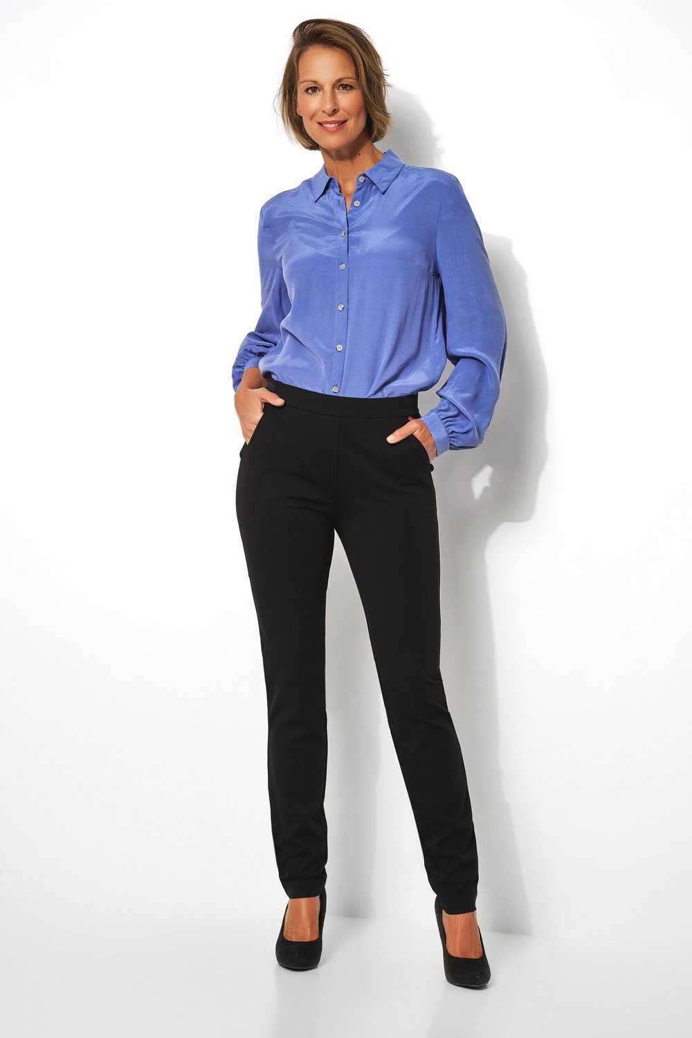Business pants with an elastic waistband | Style »Alice« black