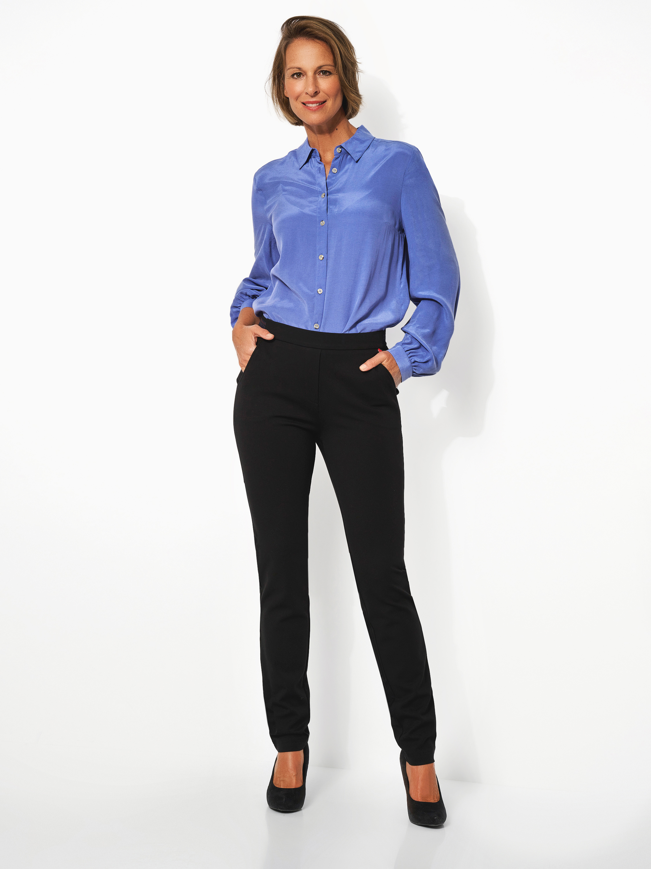 Business pants with an elastic waistband | Style »Alice« black