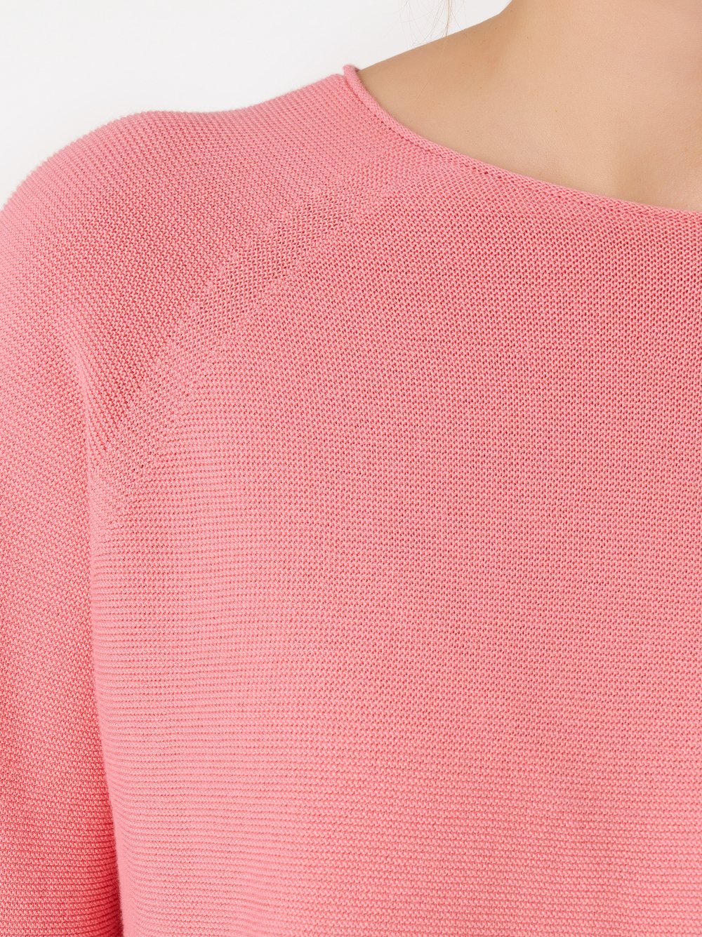 Damenpullover Summer Cosy in pink, luftiger Sommerpullover, Detailansicht