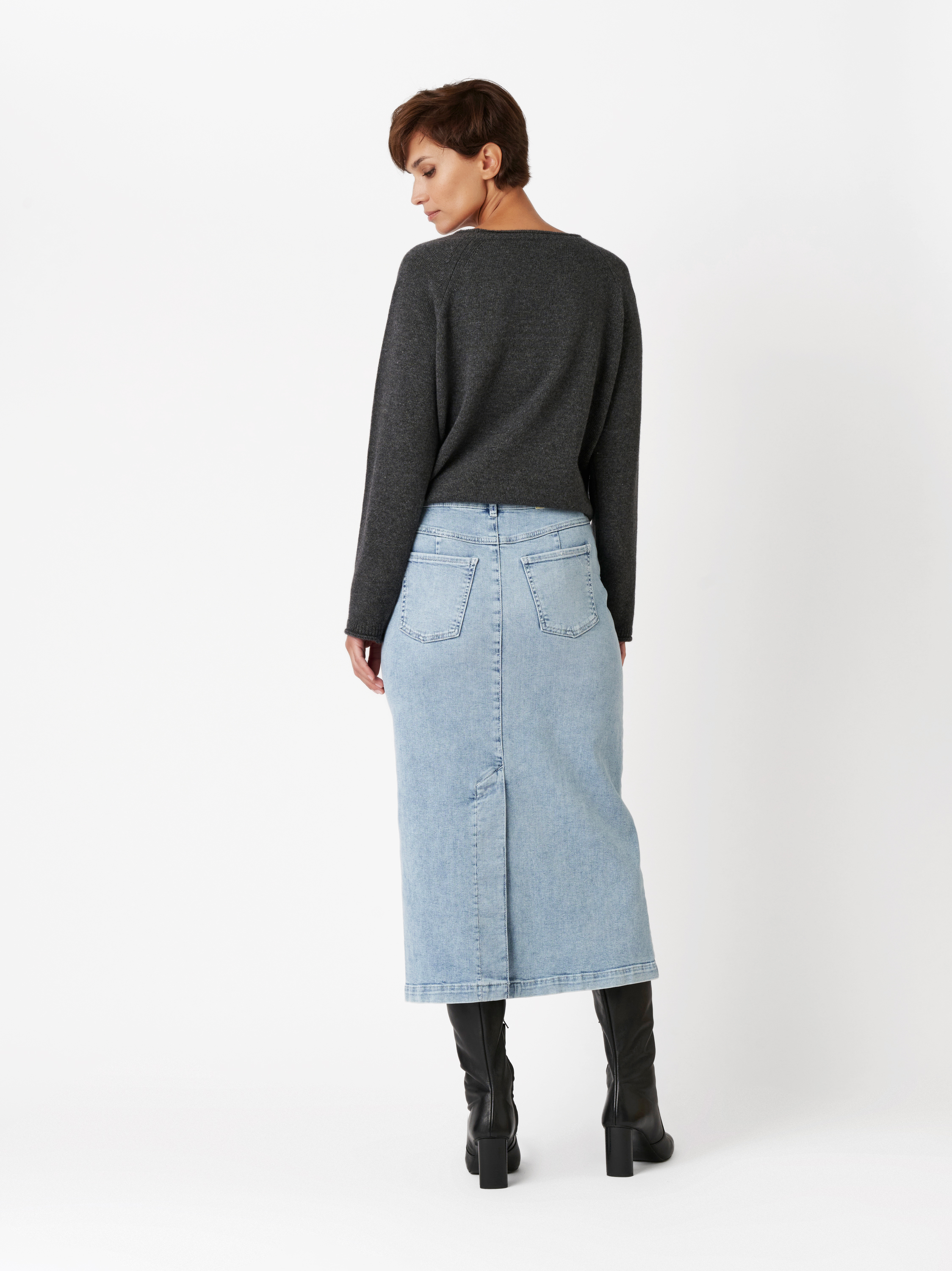 Rock Skirt light blue Rueckansicht Rock Skirt light blue Rueckansicht