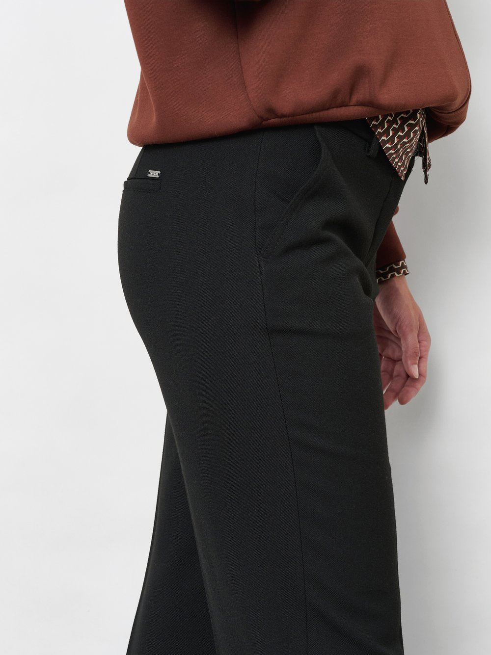 Wide-Leg Hose aus fließendem Gabardine | Style »Jenny Wide« Schwarz