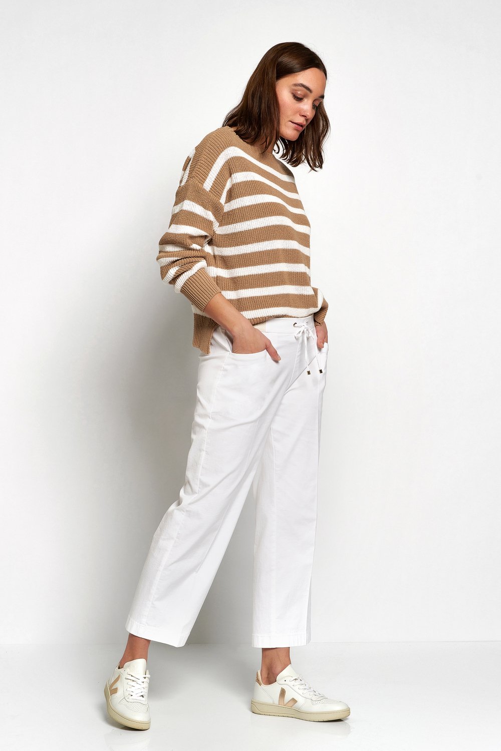 Relaxed 7/8 trousers | Style »Sue« white