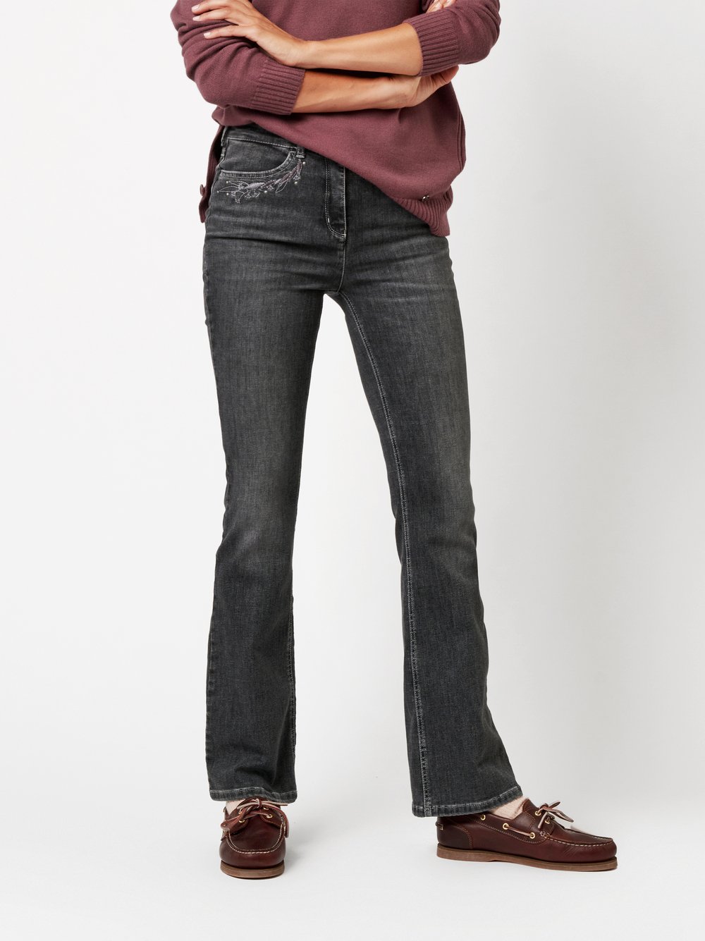 Jeans be loved anthra Vorderansicht
