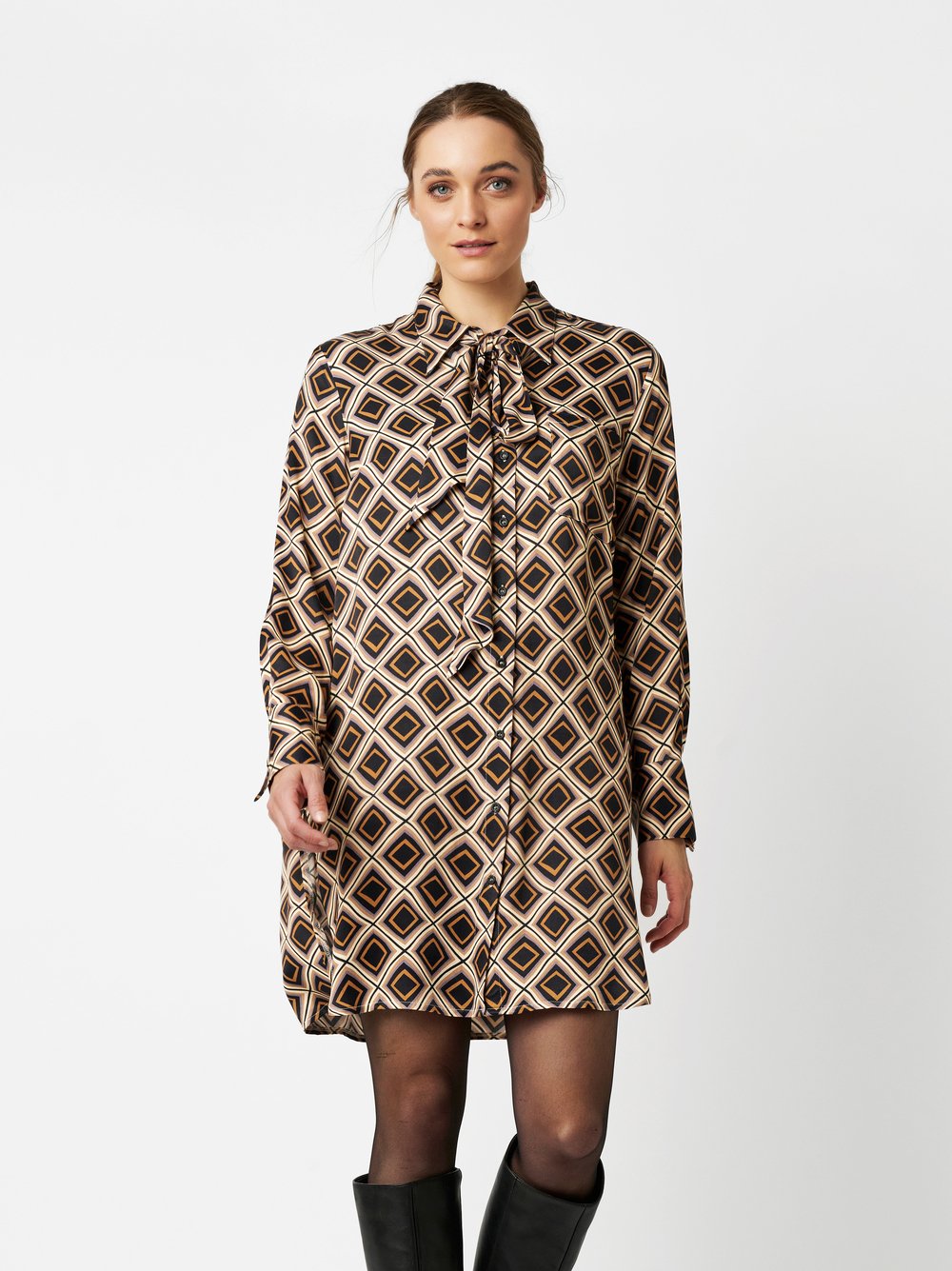 Blusenkleid mit Retromuster | Style »Alma« multicolour