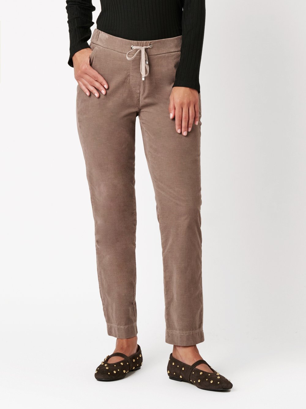 Hose Sue taupe Vorderansicht Hose Sue taupe Vorderansicht