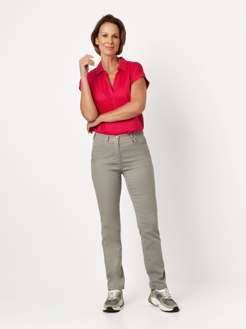 Hose Meine beste Freundin light khaki Outfitansicht Hose Meine beste Freundin light khaki Outfitansicht