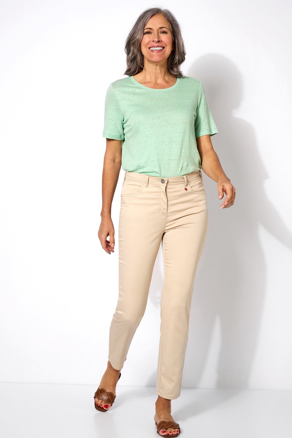 Slim 7/8 summer pants | Style »Meine beste Freundin« beige