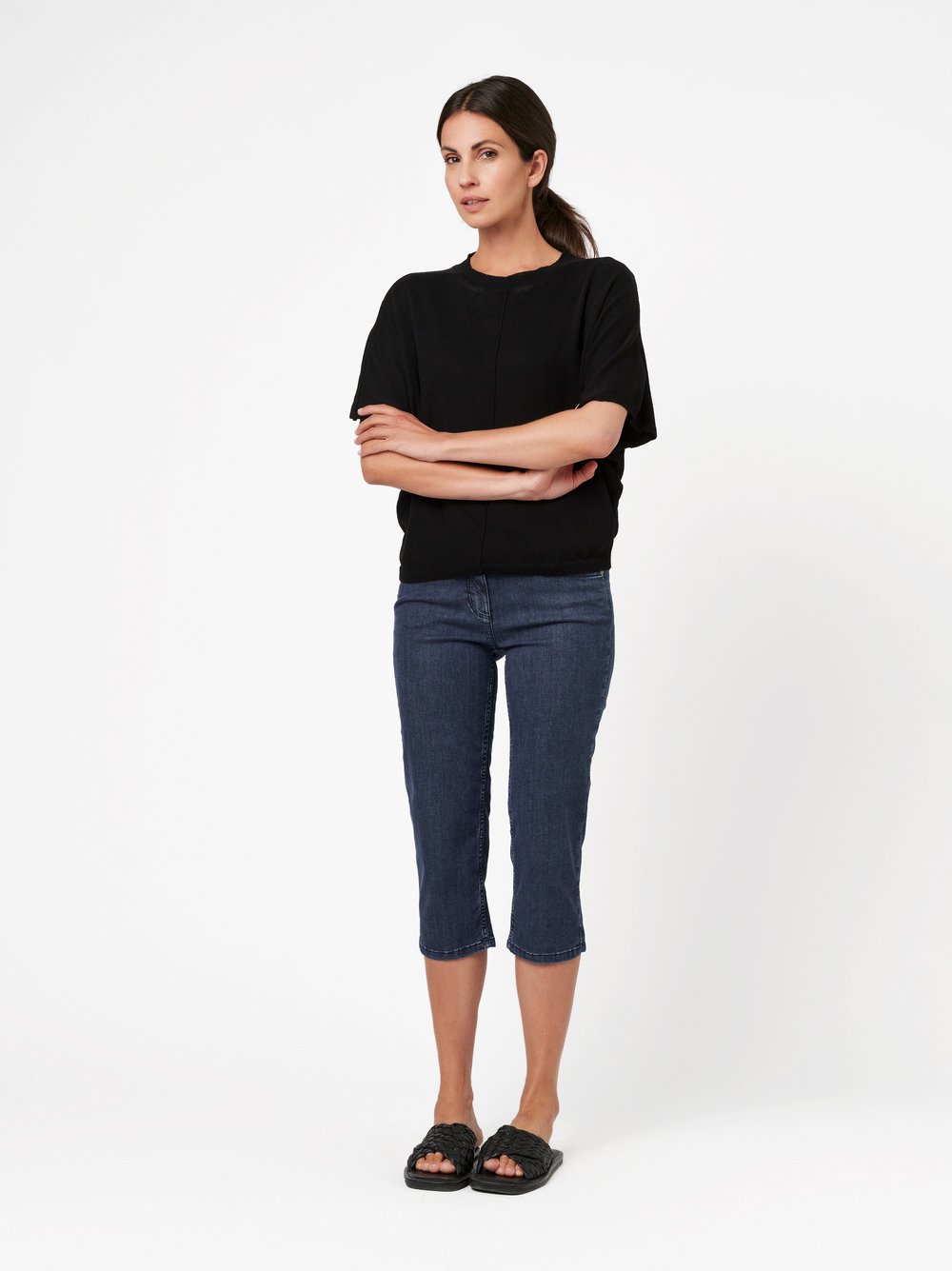 Caprijeans in Slim-Fit | Style »Perfect Shape« dark blue