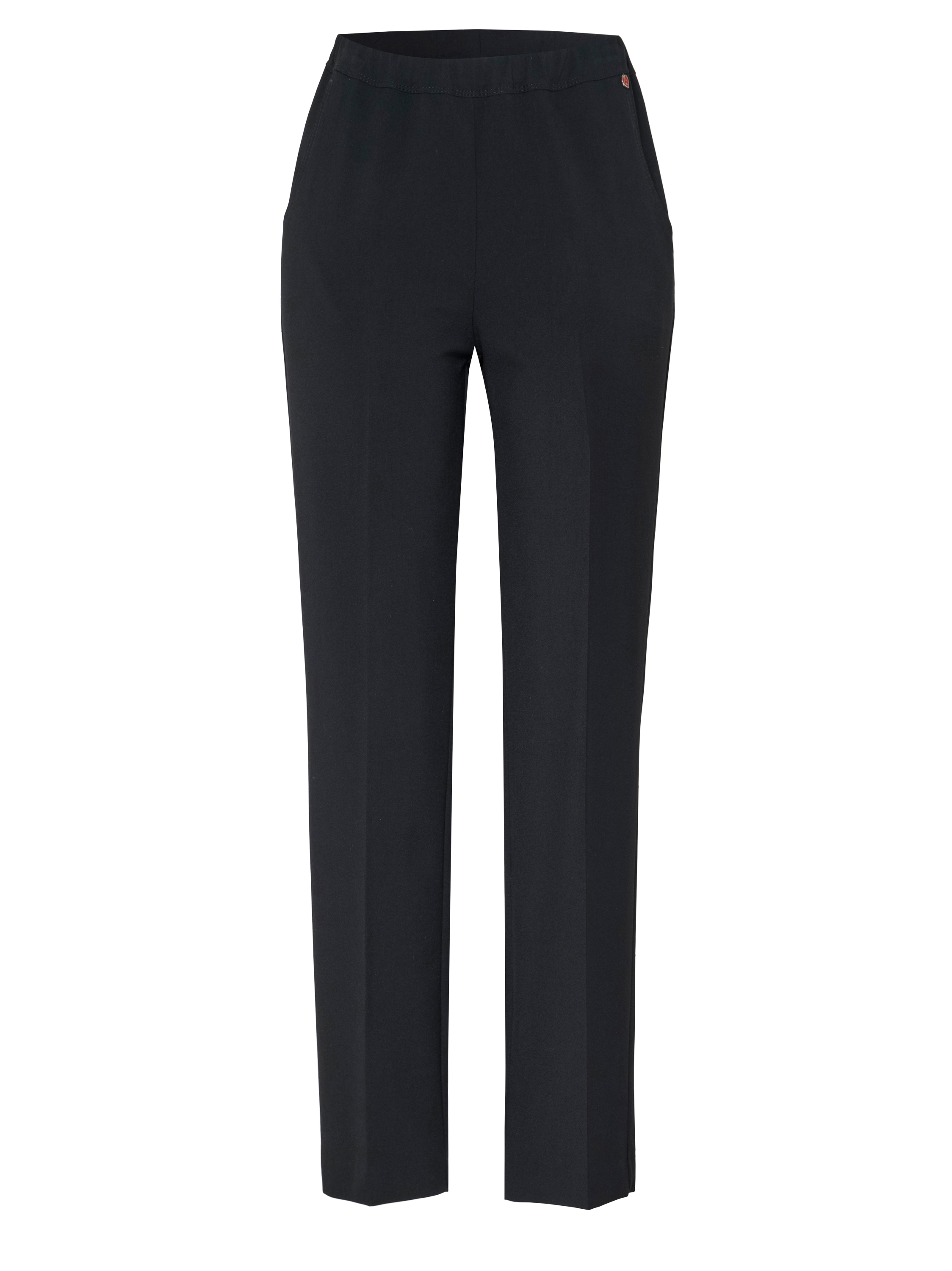 Damenhose Jade in Schwarz, Schlupfhose mit Buegelfalten, freigestellte Produktansicht