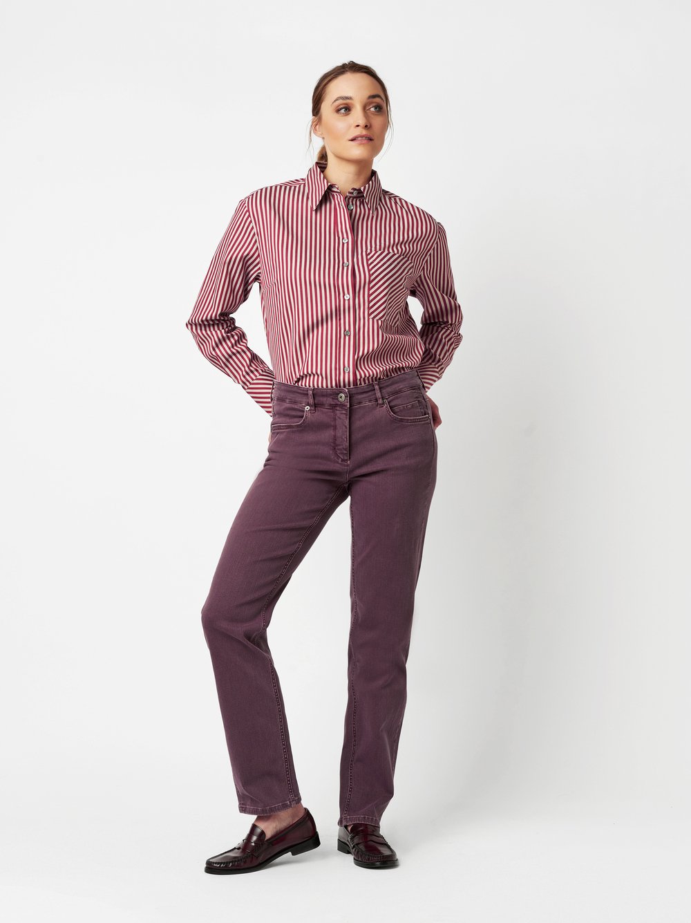Entspannte Jeans aus Colour Denim | Style »Honey« mauve