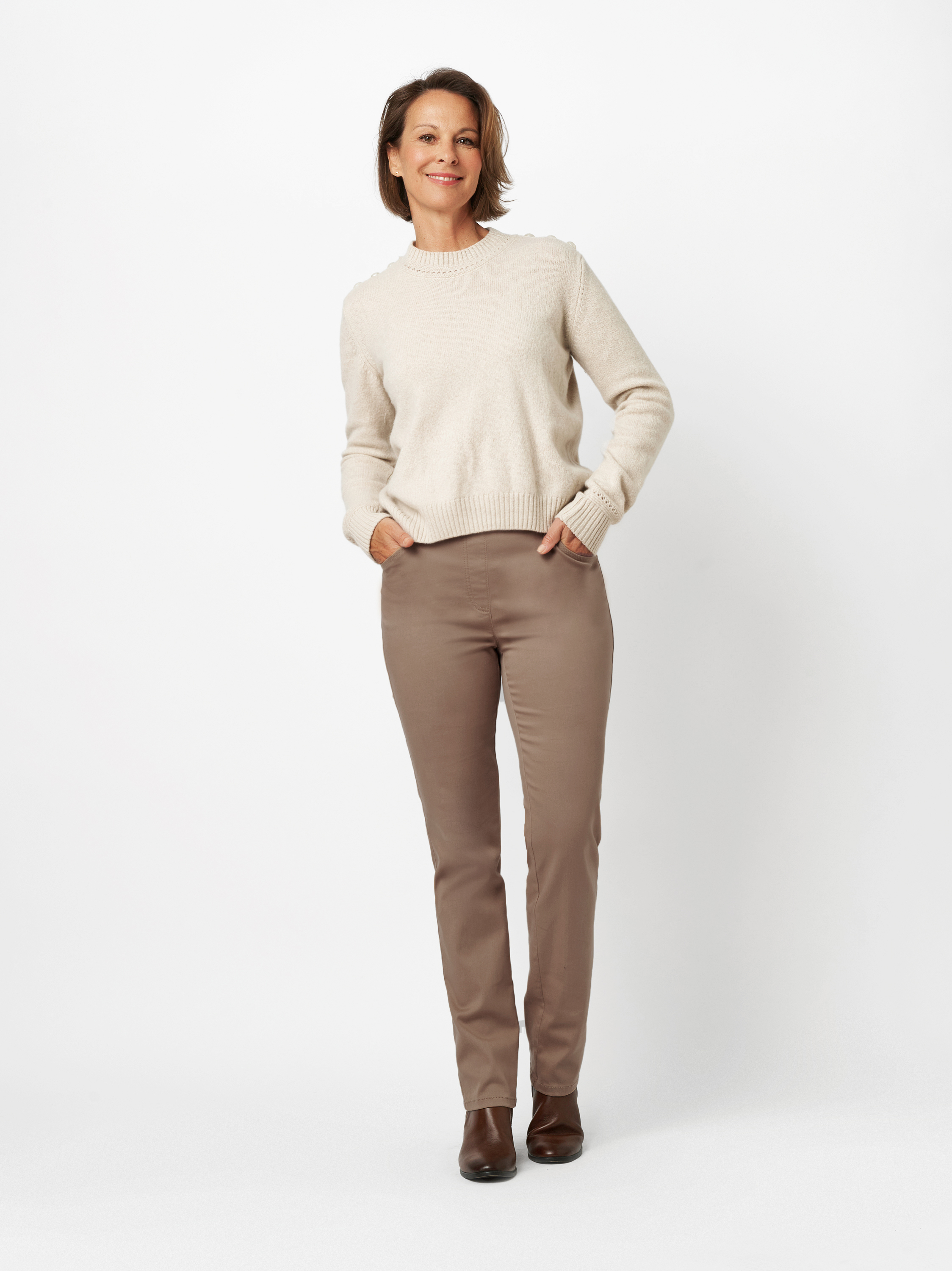 Hose Alice taupe Outfitansicht